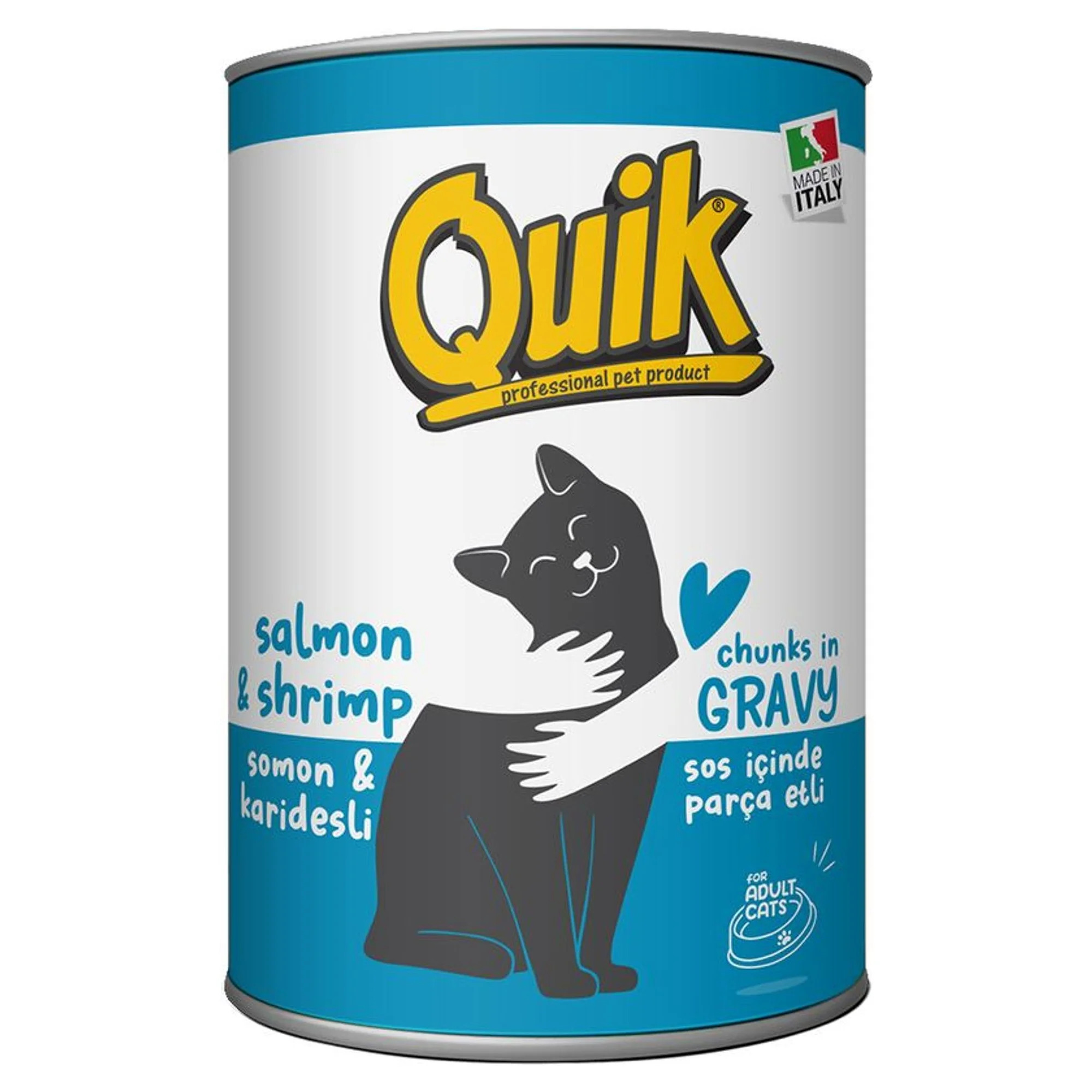 Quik Quik Somon ve Karidesli Kedi Konservesi 415 G — Normal — Görsel 3