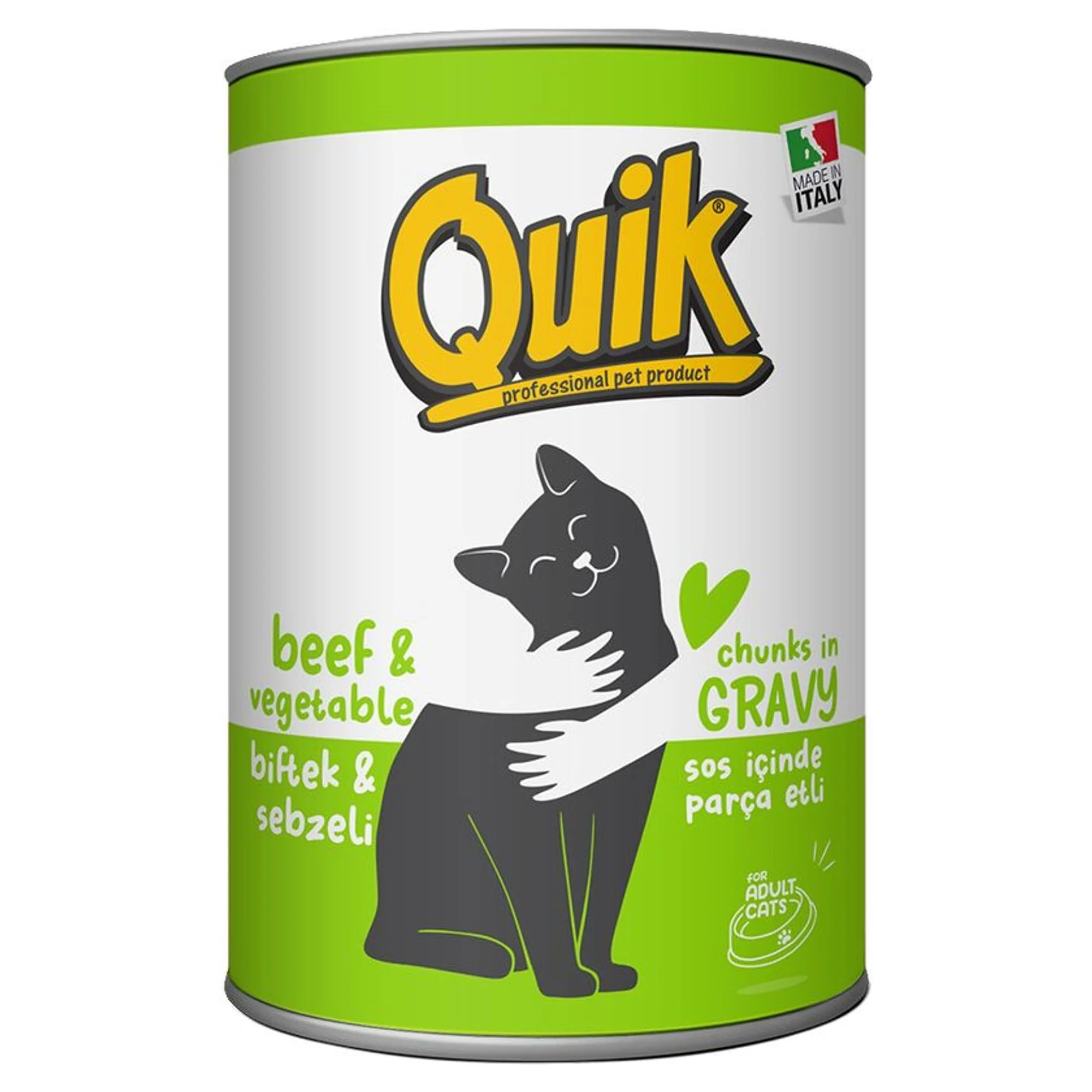 Quik Quik Biftekli ve Sebzeli Kedi Konservesi 415 G — Normal — Görsel 3