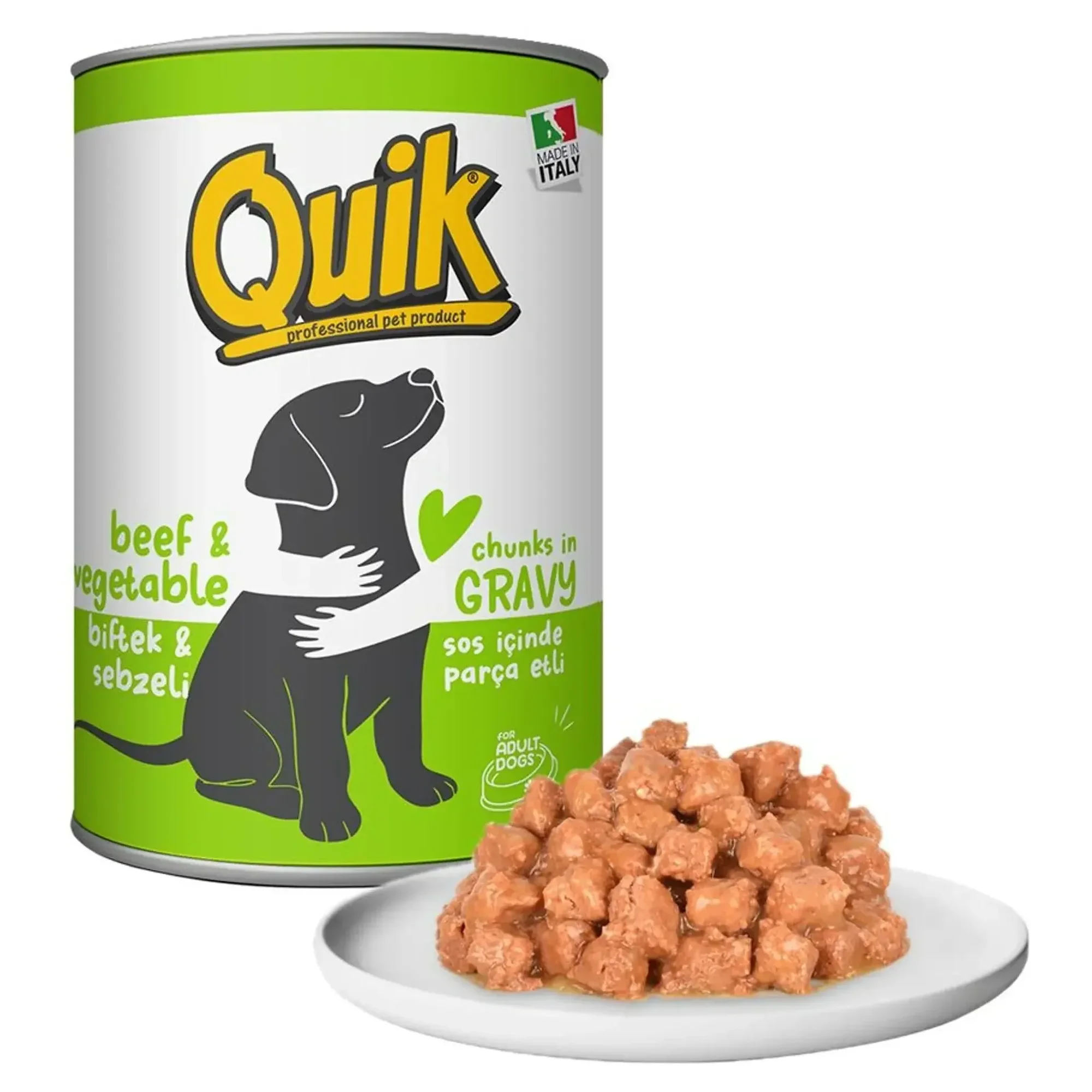 Quik Biftekli ve Sebzeli Köpek Konservesi 415 G