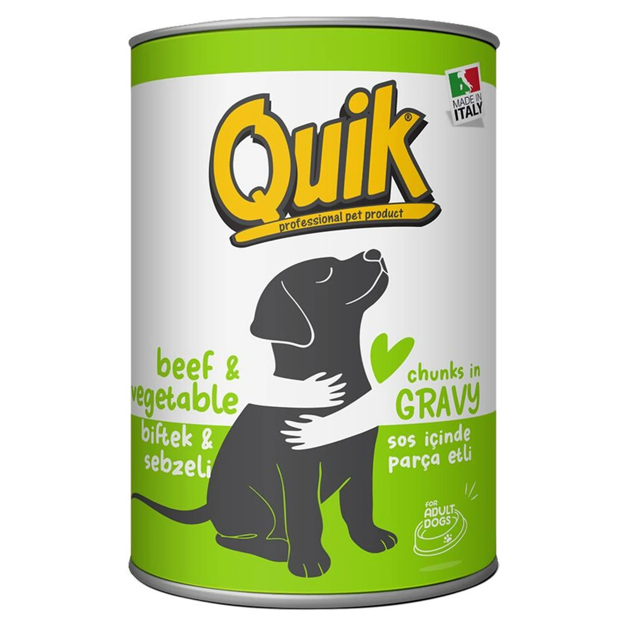 Quik Quik Biftekli ve Sebzeli Köpek Konservesi 415 G — Normal — Görsel 3