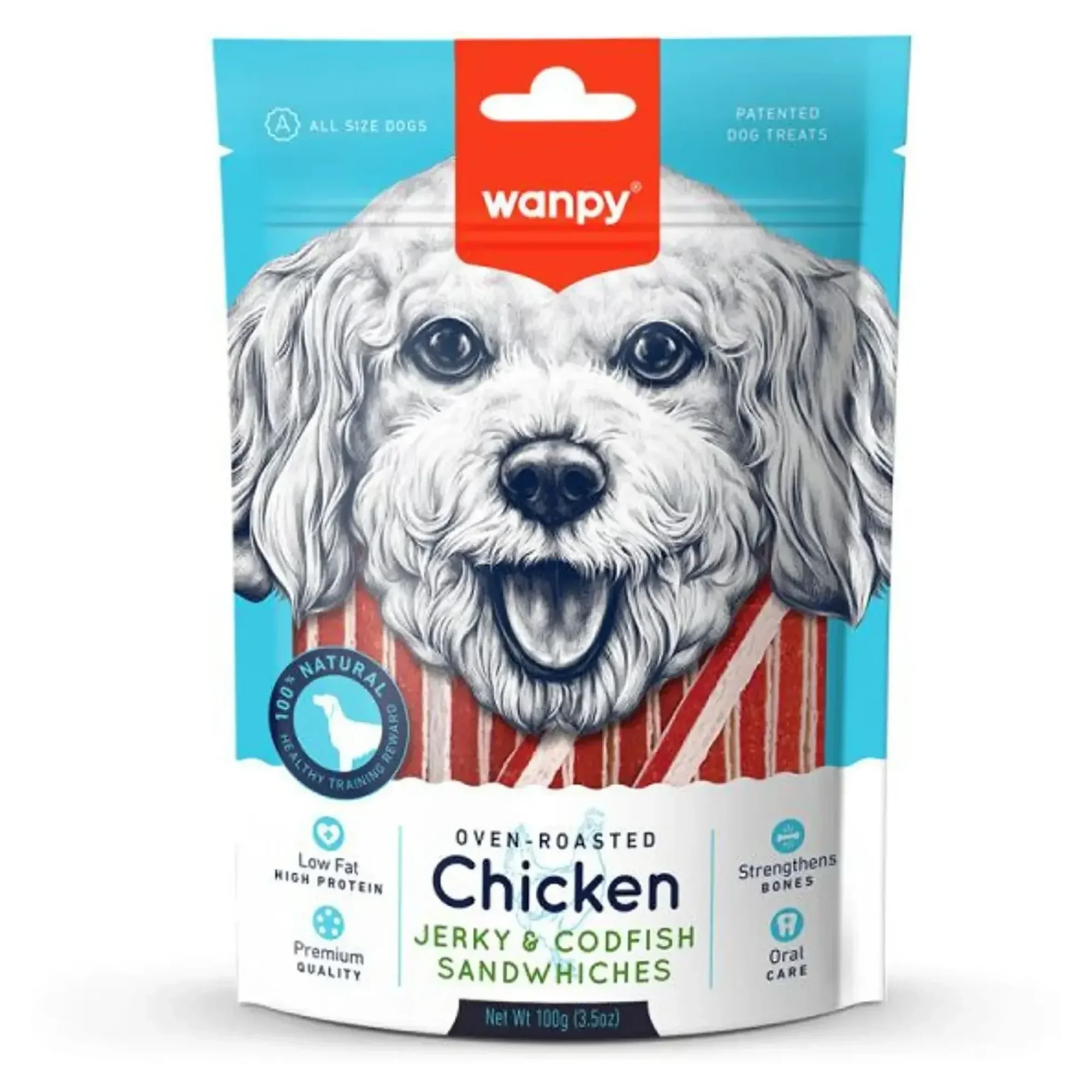 Wanpy Wanpy Tavuklu&Morina Balıklı Köpek Ödülü 100 G