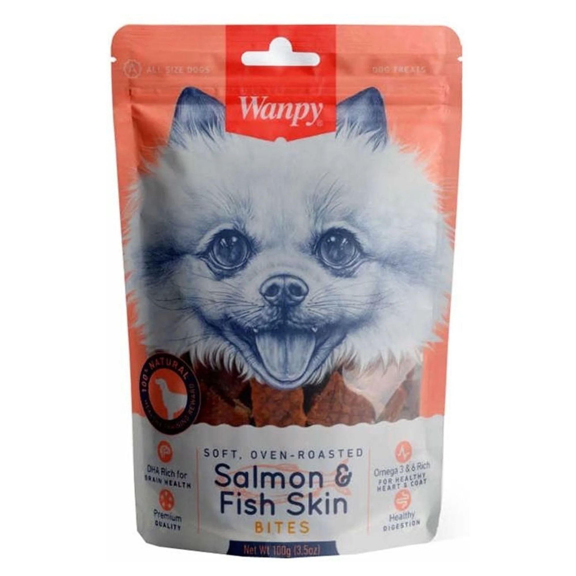 Wanpy Wanpy Gerçek Somon Dilimleri Köpek Ödülü 100 G