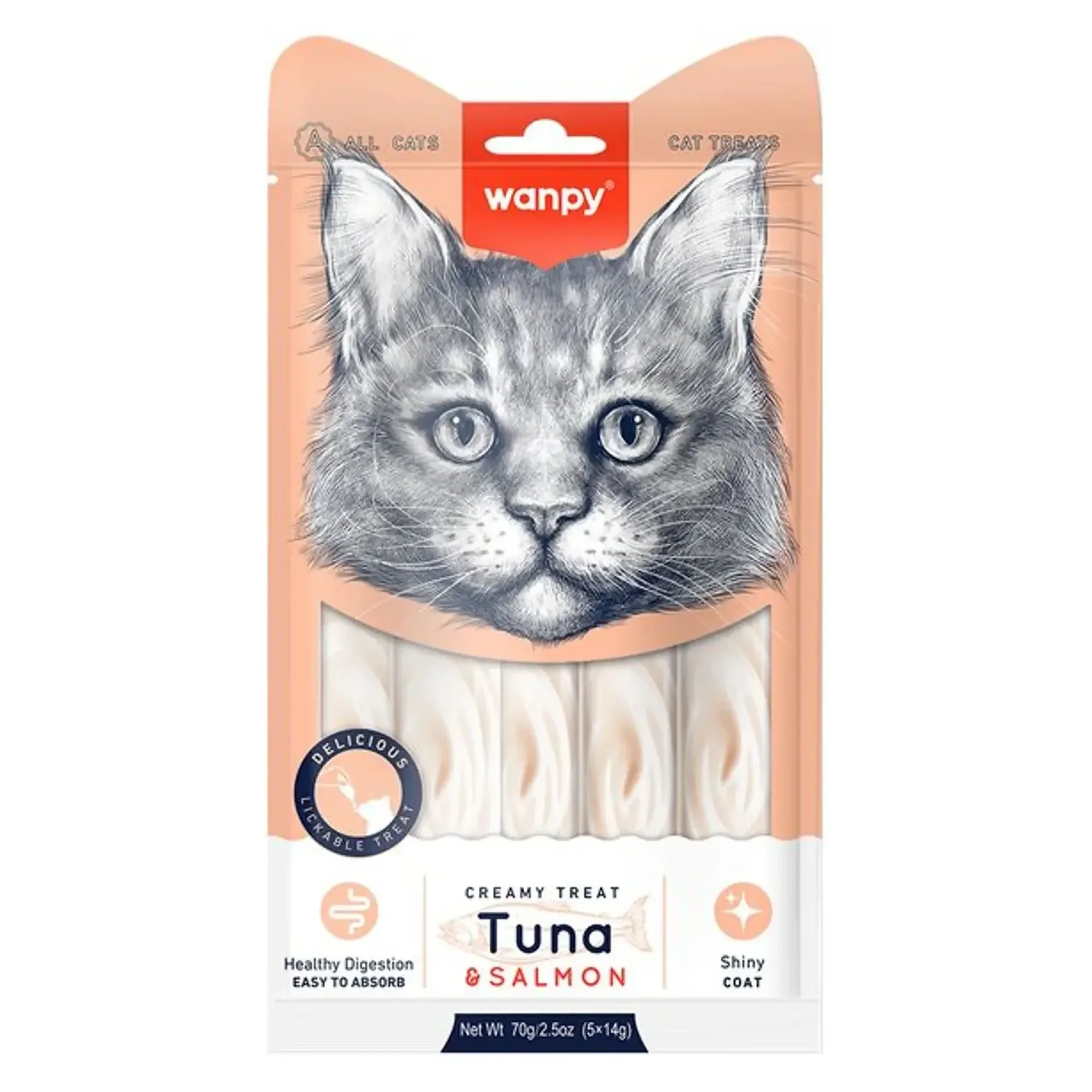 Wanpy Wanpy Ton&Somon Krema Likit Kedi Ödülü 5x14 G — 82 g — Görsel 3
