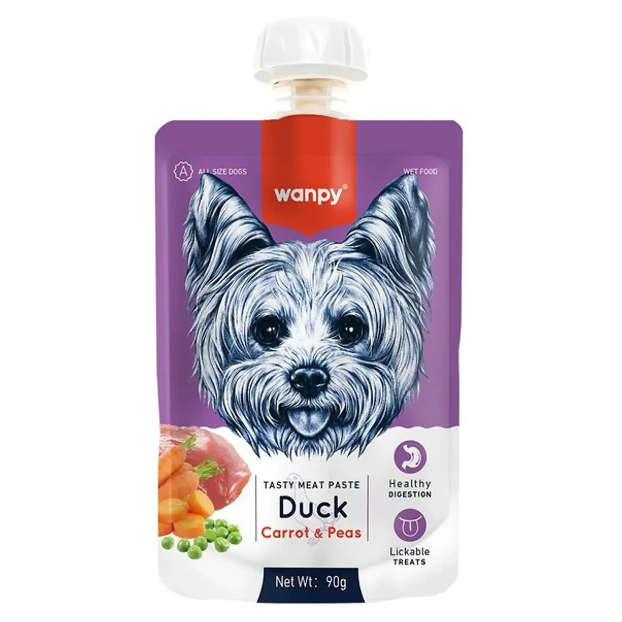 Wanpy Wanpy Taze Ördekli ve Havuçlu Köpek Et Ezmesi 90 G