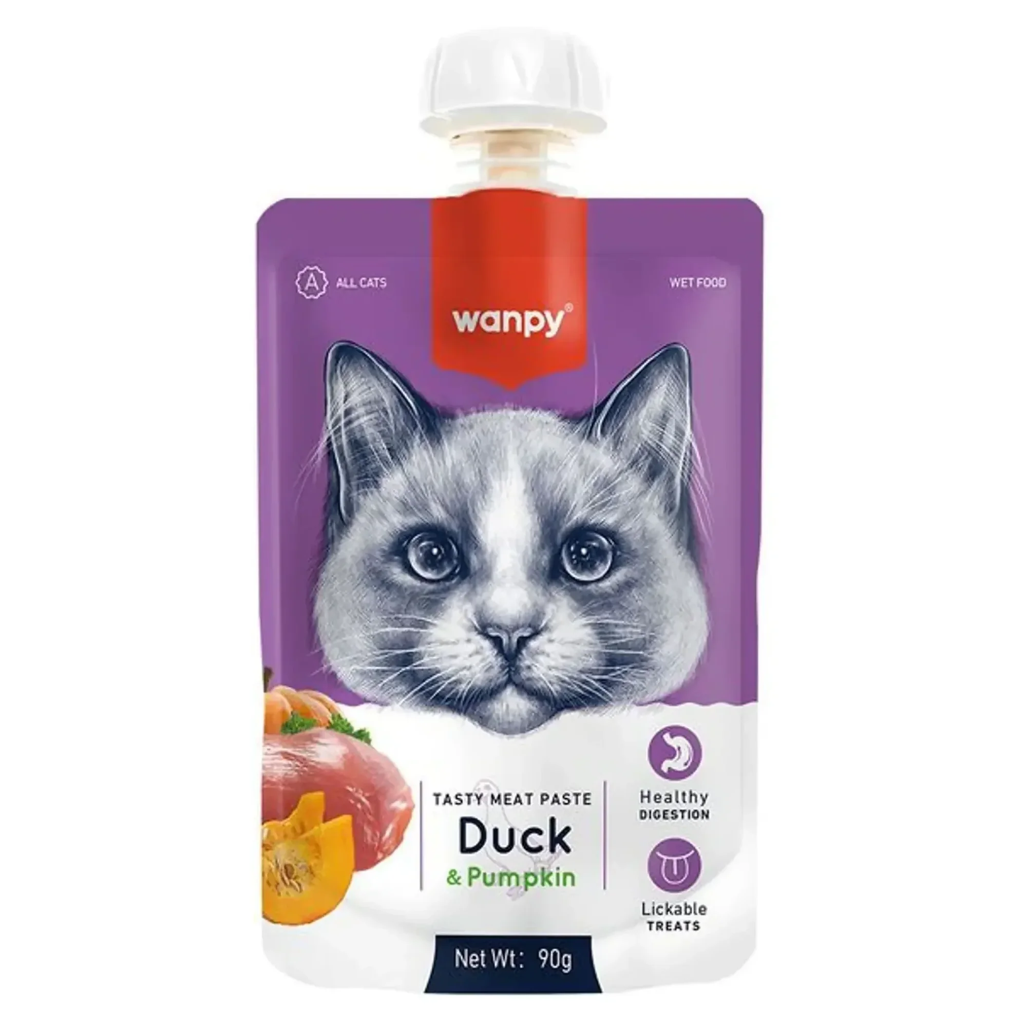 Wanpy Wanpy Taze Ördekli&Bal Kabaklı Kedi Et Ezmesi 90 G