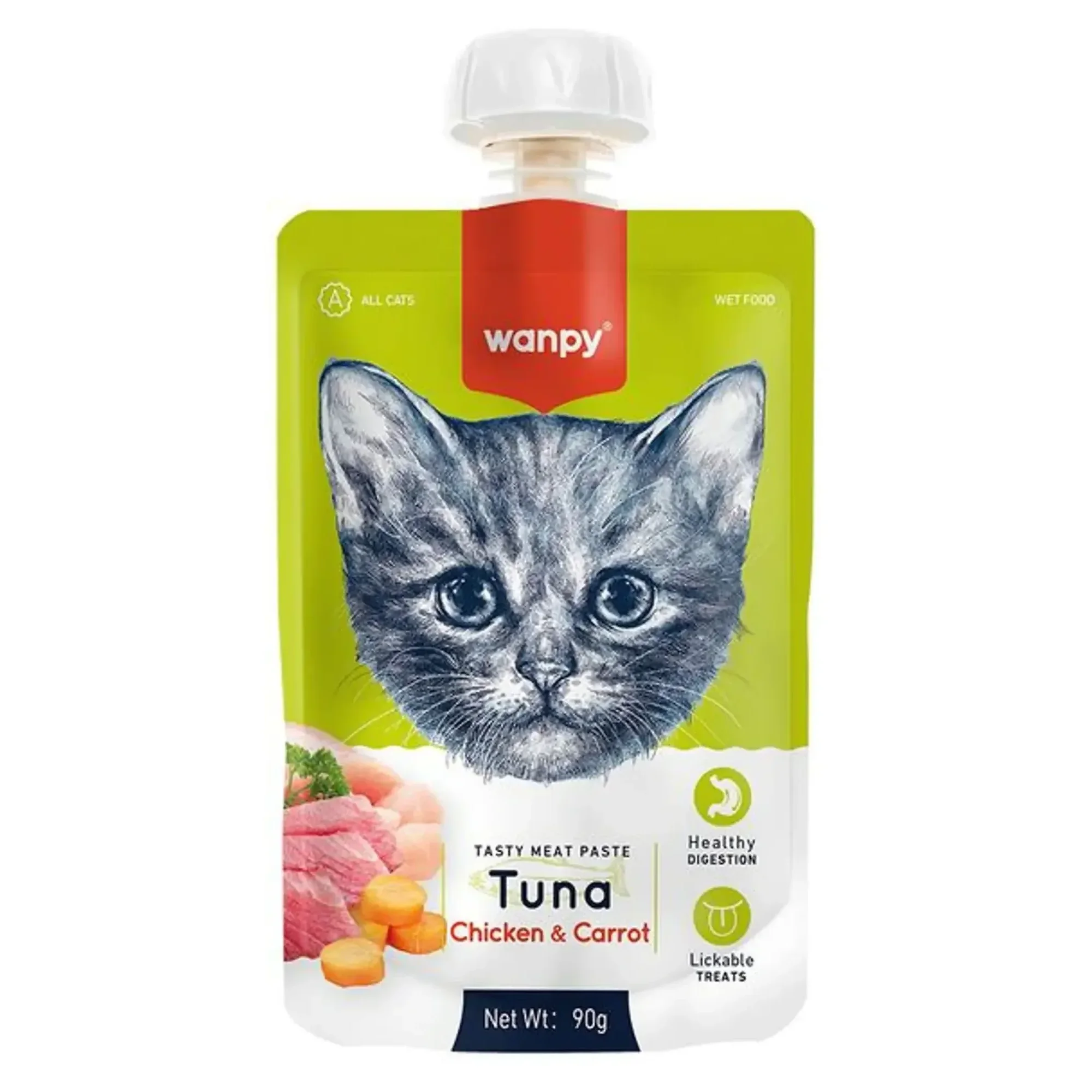 Wanpy Wanpy Taze Ton Balıklı ve Tavuklu Kedi Et Ezmesi 90 G