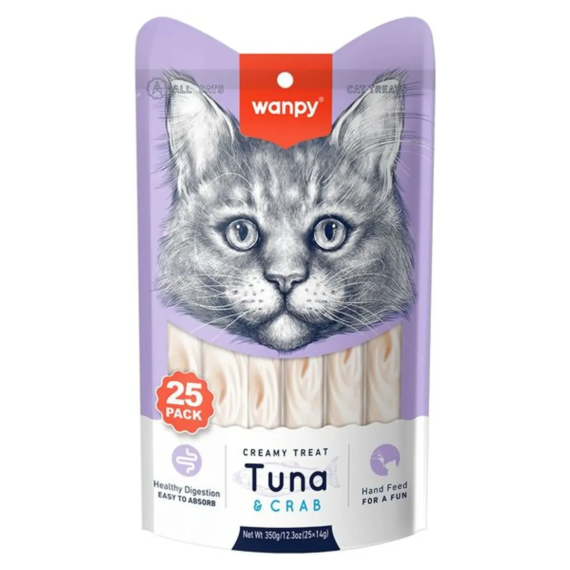 Wanpy Wanpy Ton Balıklı&Yengeçli Krema Kedi Ödülü 25x14 G