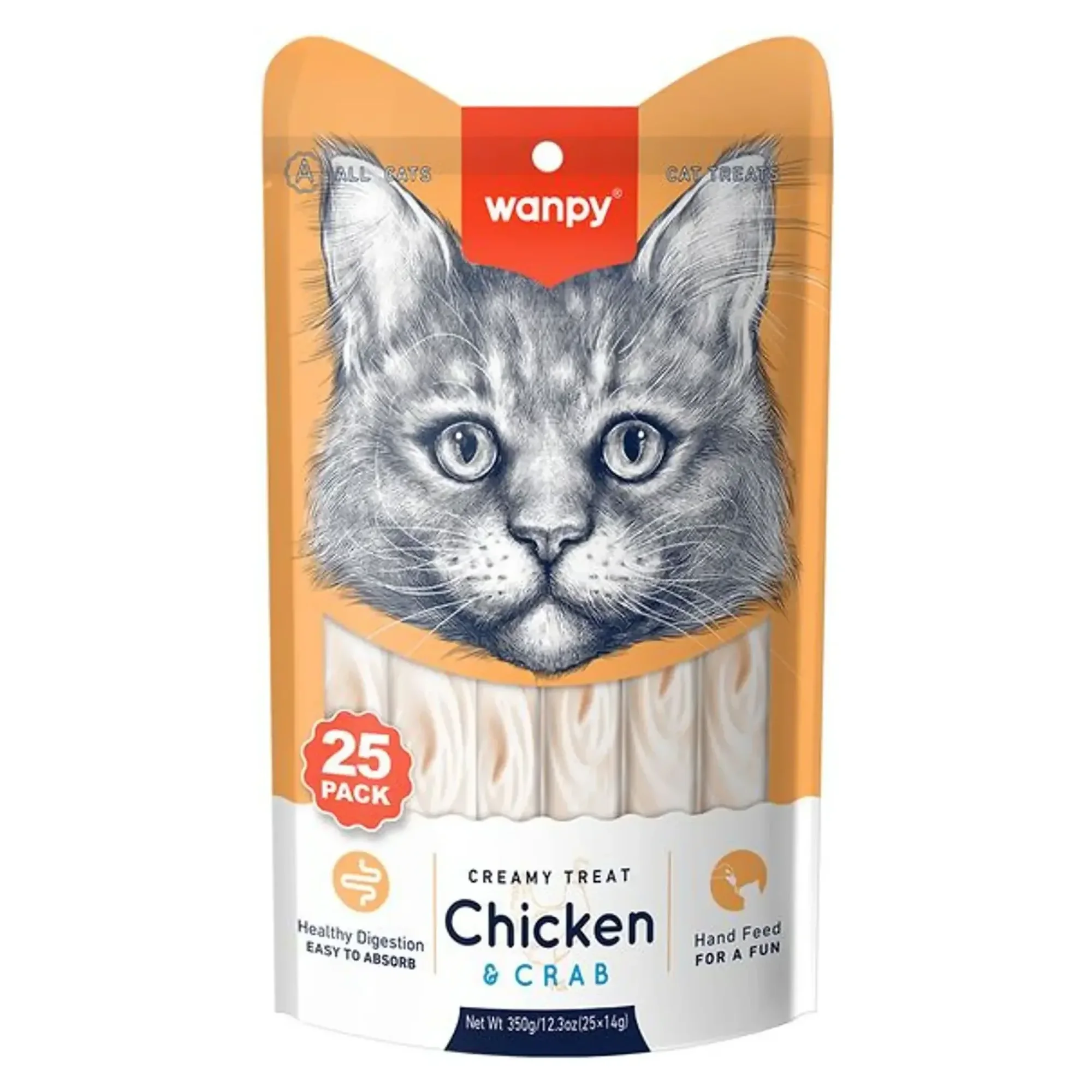 Wanpy Wanpy Tavuklu&Yengeçli Krema Kedi Ödülü 25x14 G