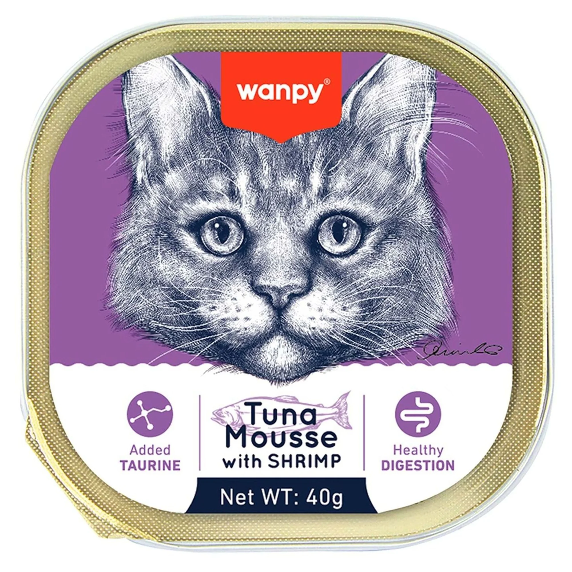 Wanpy Wanpy Ton Balıklı & Karidesli Alutray Yaş Kedi Mama 40 G