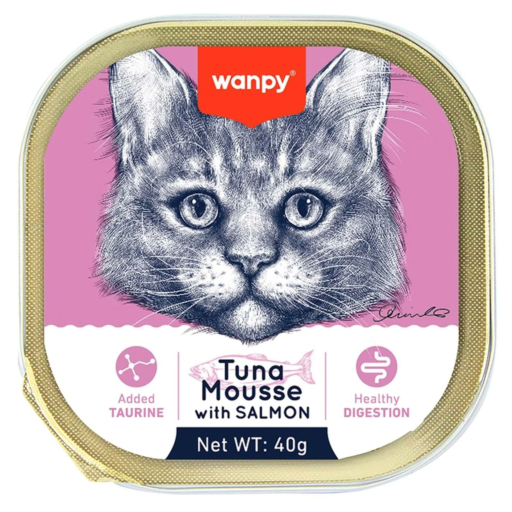 Wanpy Wanpy Ton Balıklı & Somonlu Alutray Yaş Kedi Maması 40 G