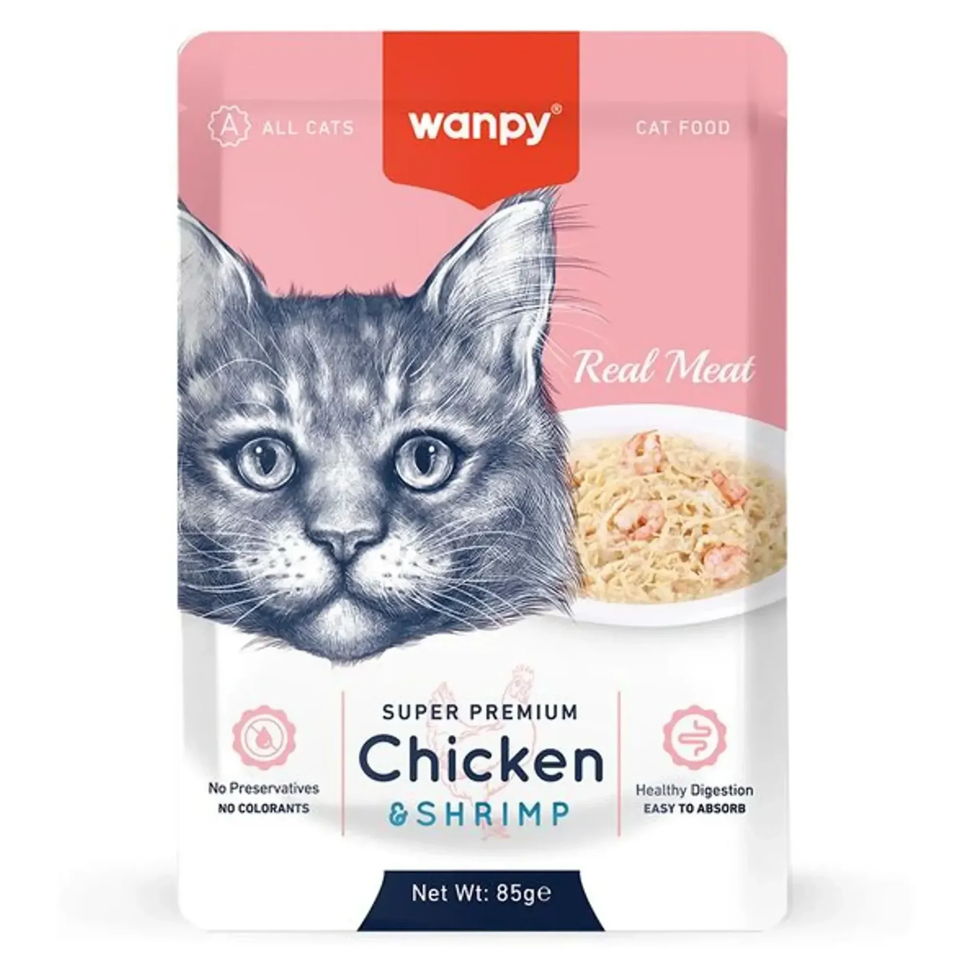 Wanpy Wanpy Pouch Tavuklu & Karidesli Yaş Kedi Maması 12x85 G