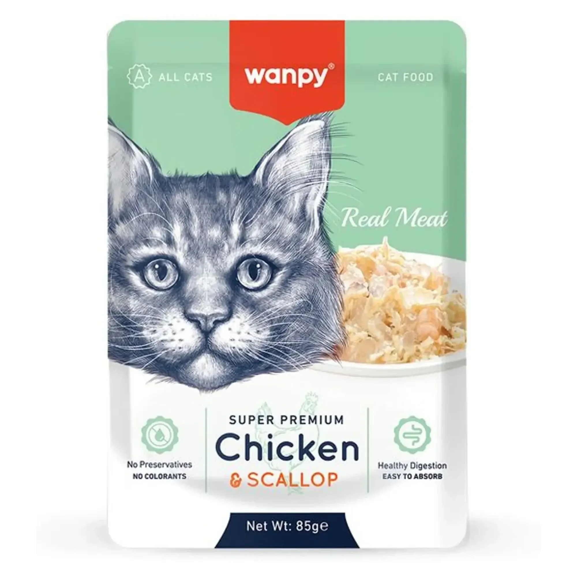 Wanpy Wanpy Pouch Tavuklu ve Deniz Yaş Kedi Maması 12x85 G	