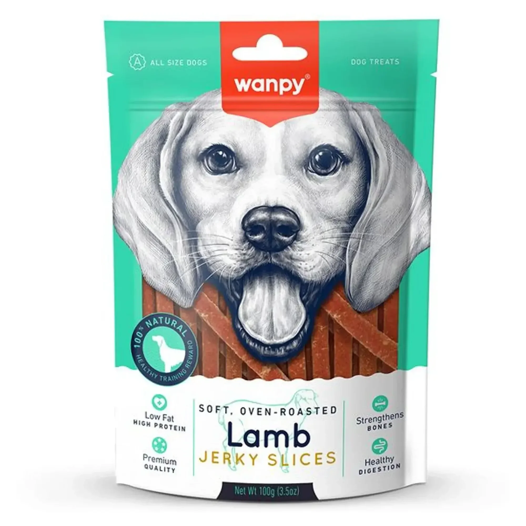 Wanpy Wanpy Yumuşak Kuzu Eti Dilimleri Köpek Ödülü 100G