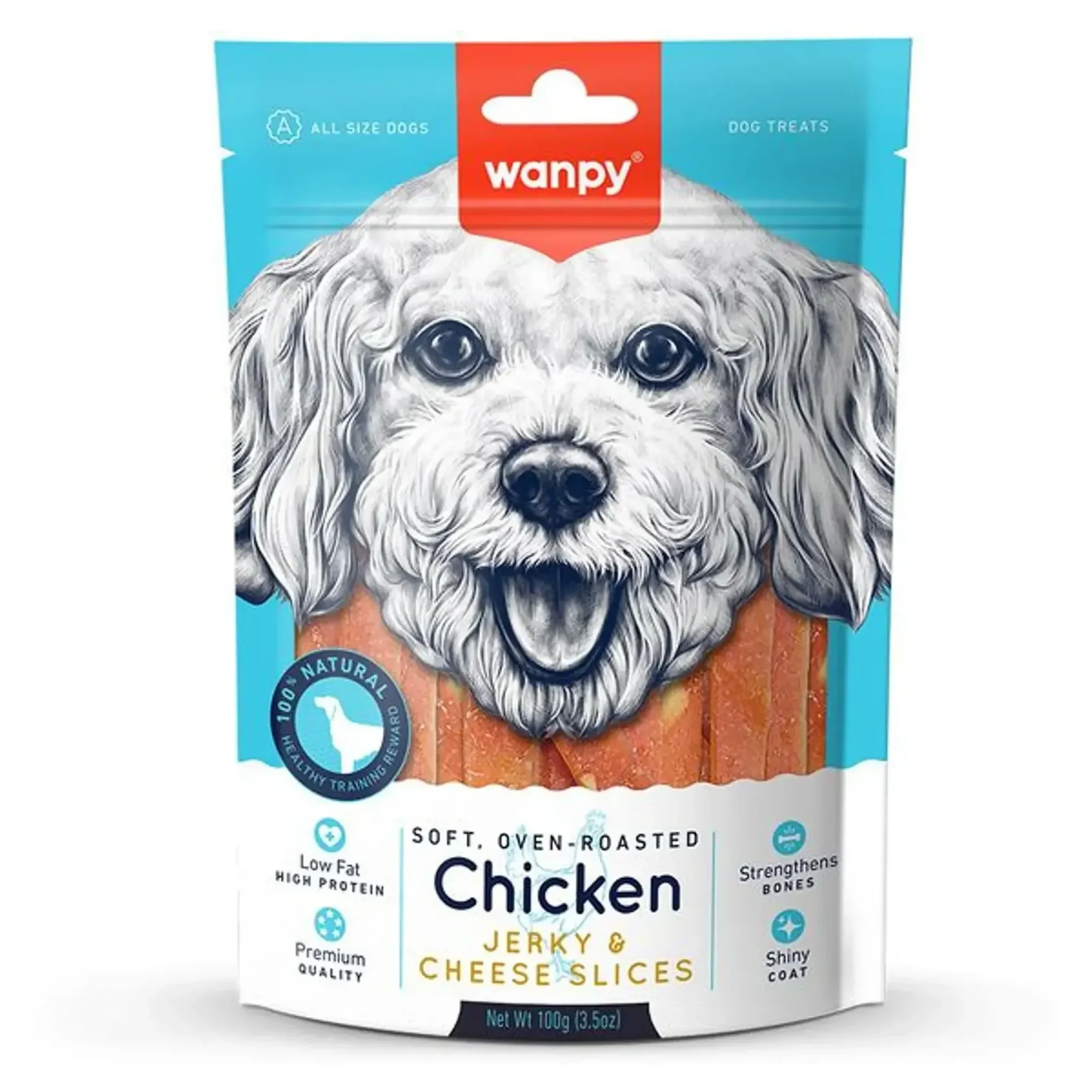 Wanpy Wanpy Yumuşak Tavuk & Peynir Dilimleri Köpek Ödülü 100 G