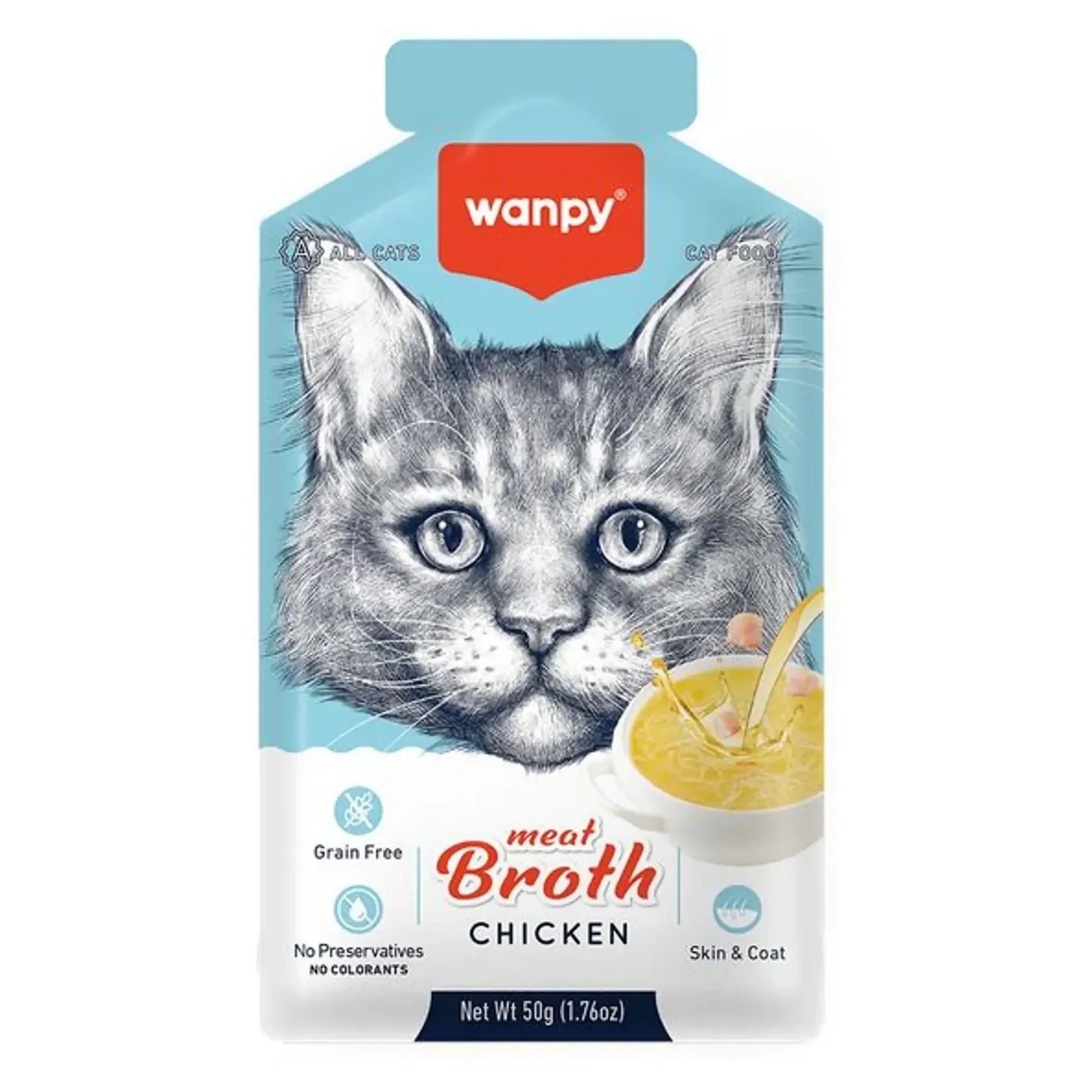 Wanpy Wanpy Kediler için Tavuk Eti Çorbası 50 G