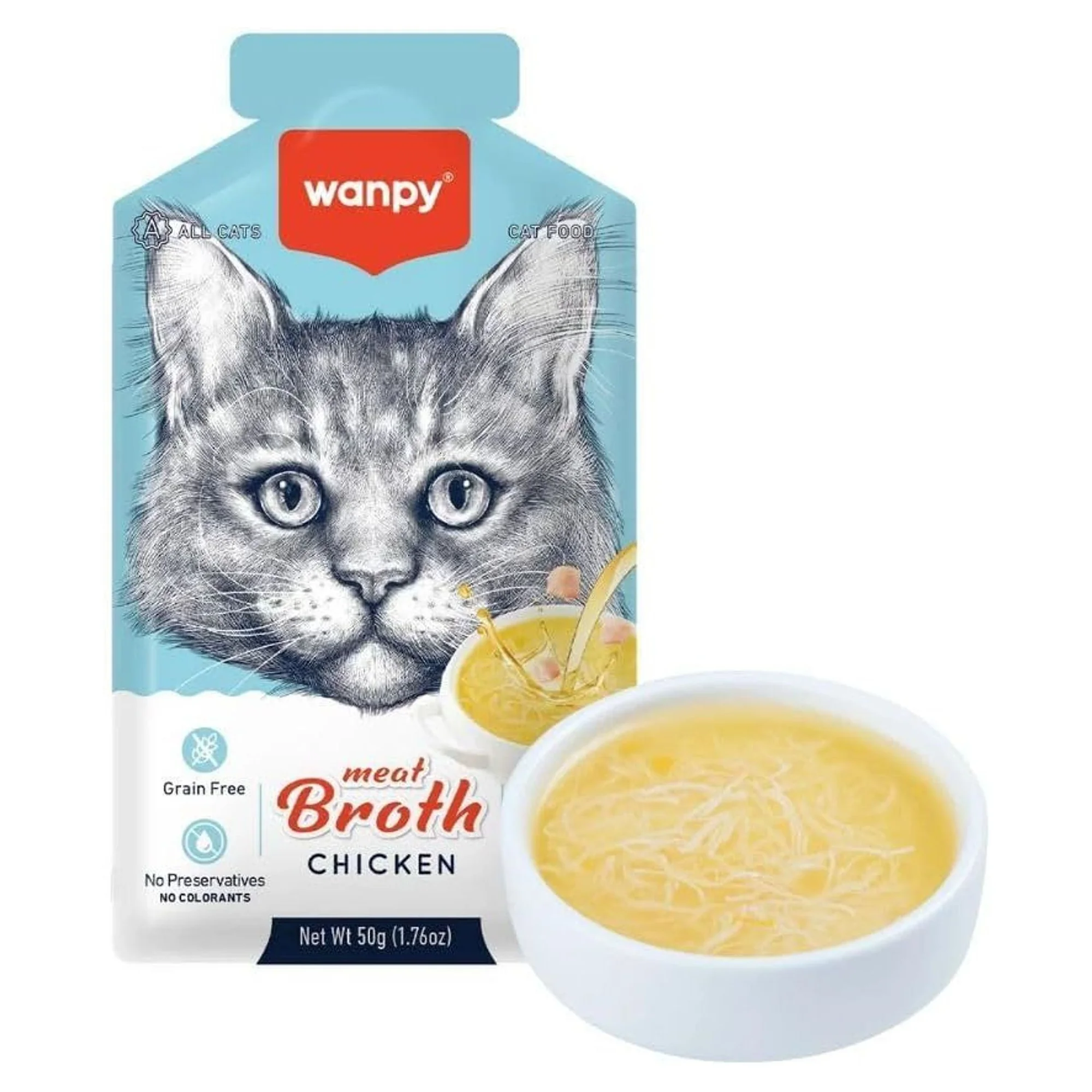 Wanpy Kediler için Tavuk Eti Çorbası 50 G — Sıvı, 60 g — Görsel 2