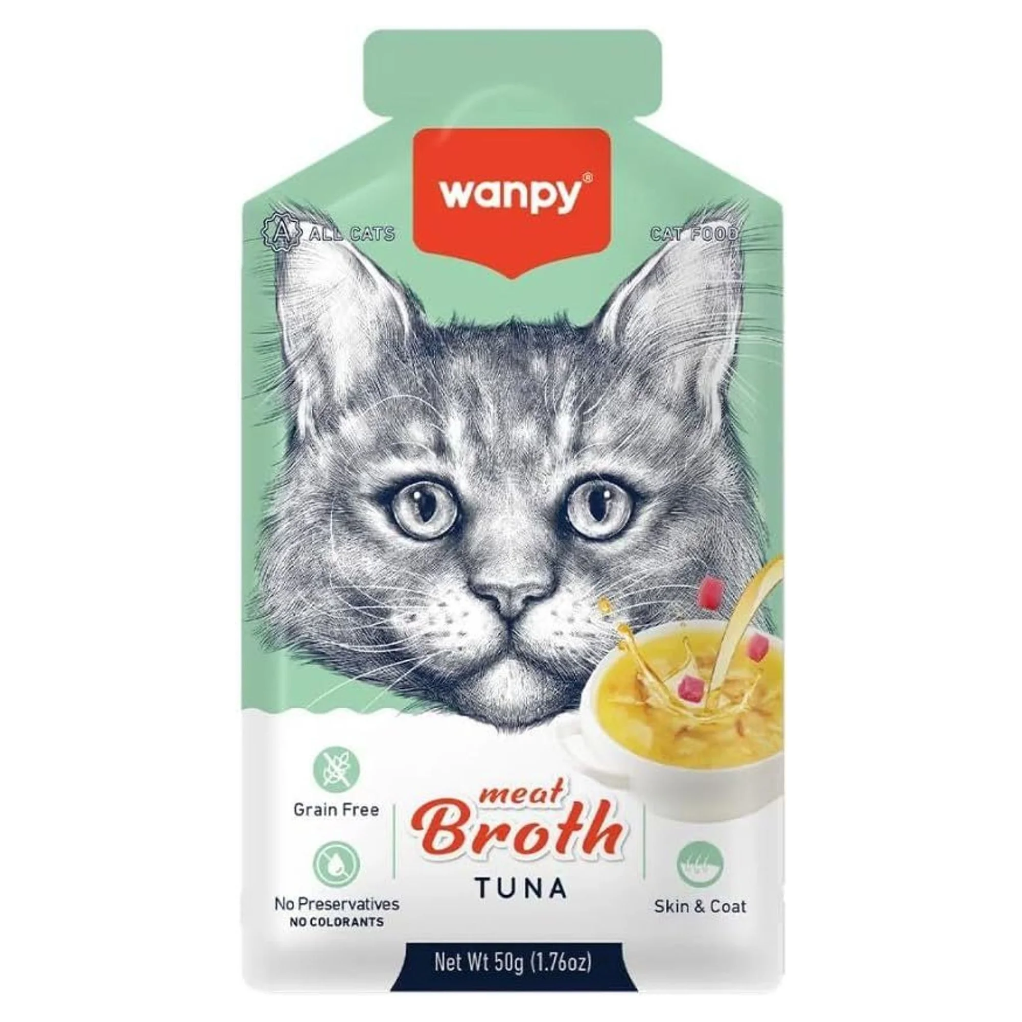 Wanpy Kediler için Ton Balığı Eti Çorbası 50 G