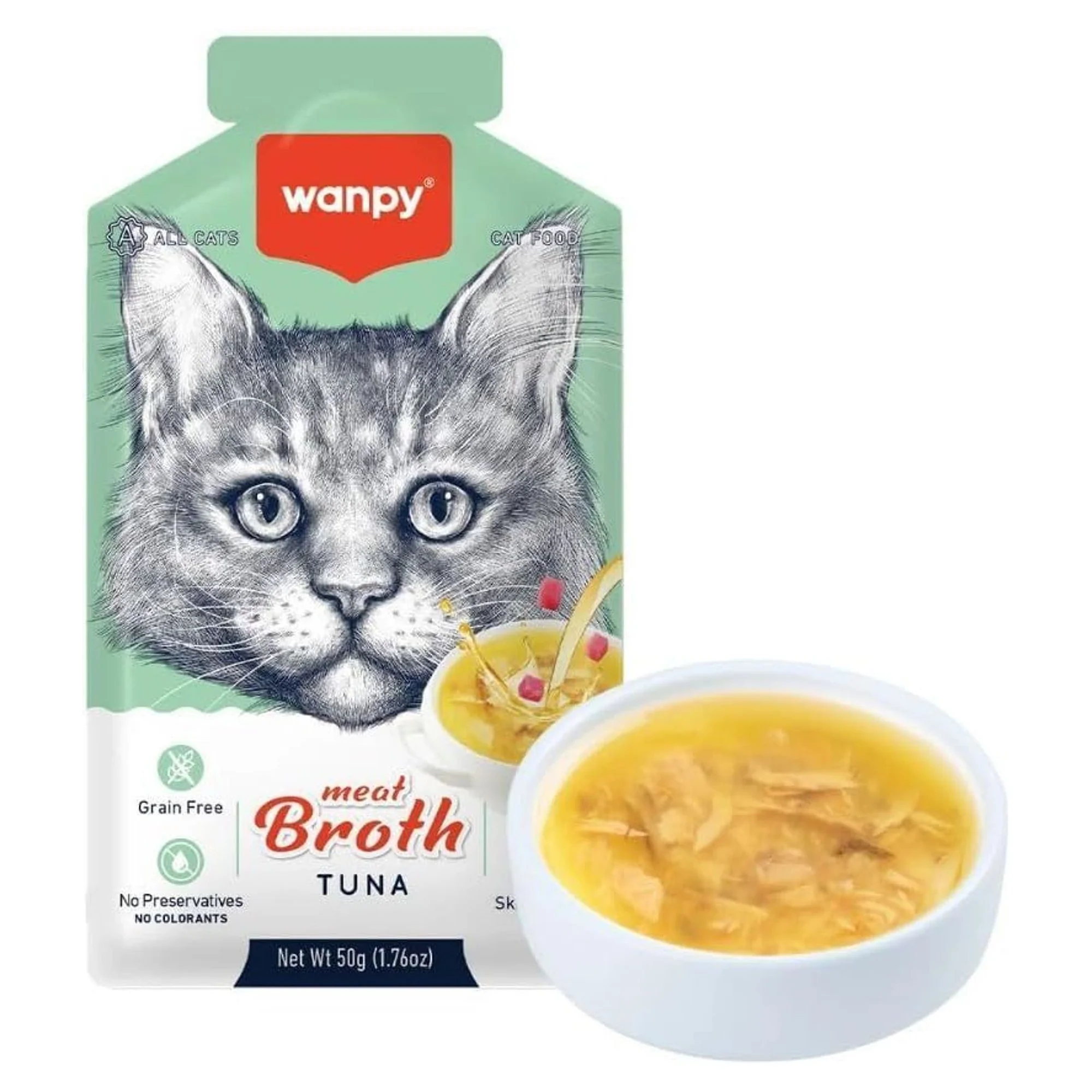 Wanpy Kediler için Ton Balığı Eti Çorbası 50 G — Sıvı, 55 g — Görsel 2