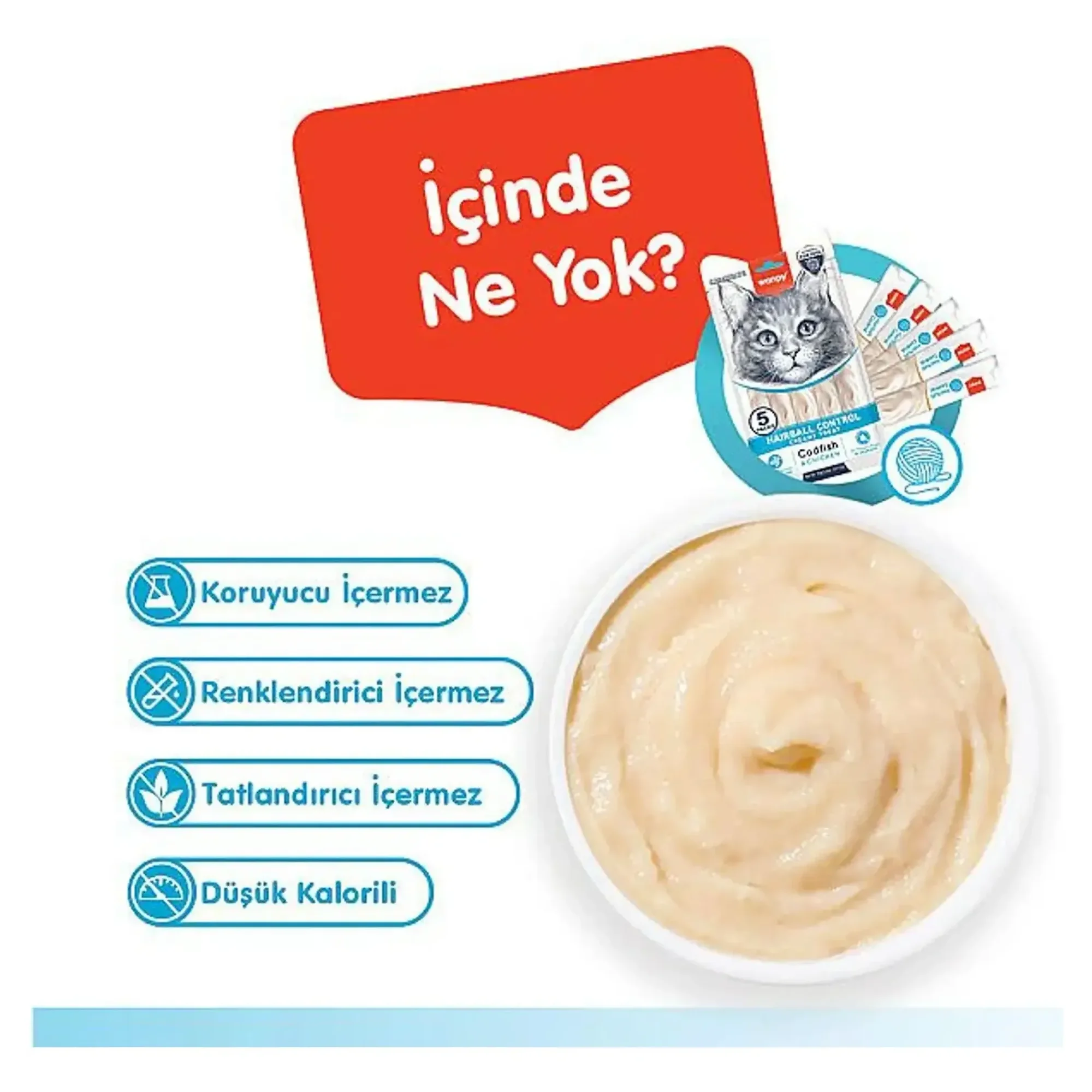 Wanpy Wanpy Hairball Control Morina Balığı&Tavuk Kedi Ödülü 5x14 G — Ödül Maması — Görsel 3