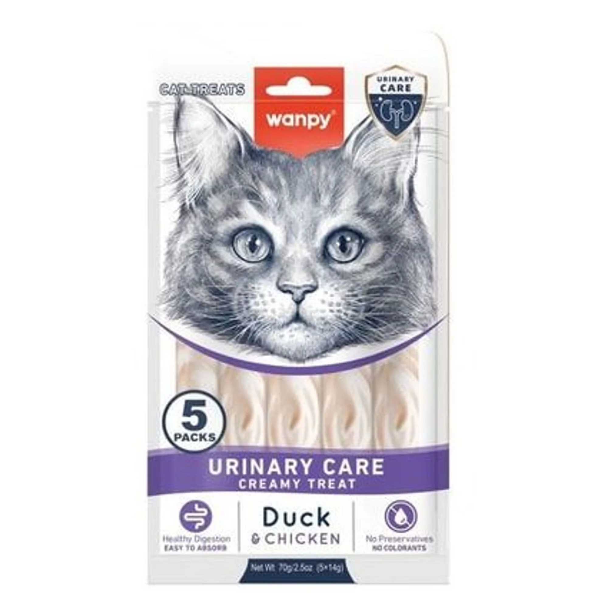 Wanpy Urinary Care Ördekli ve Tavuklu Krema Kedi Ödülü 5x14 G