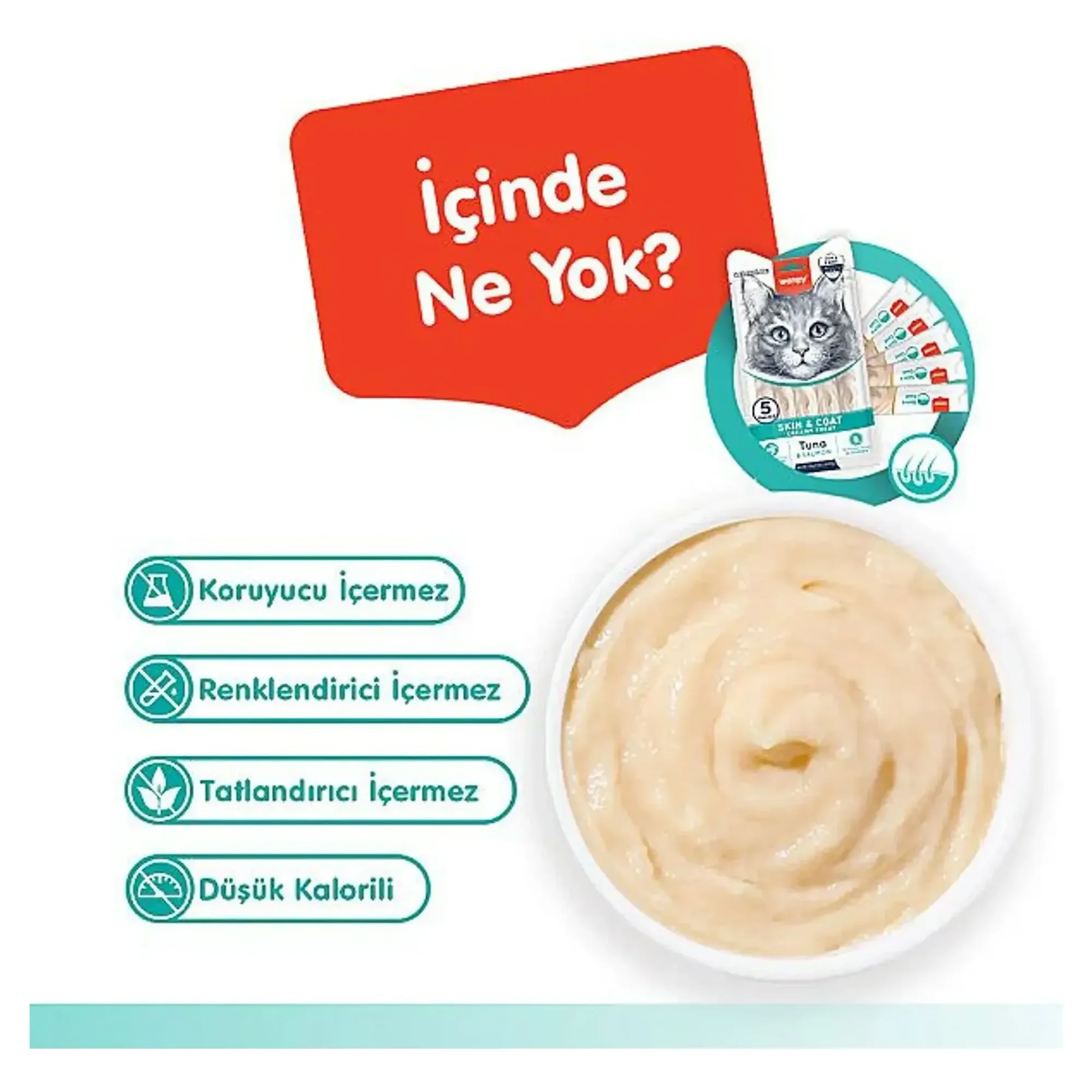 Wanpy Wanpy Skin&Coat Ton Balığı&Somonlu Kedi Ödülü 5x14 G — Ödül Maması — Görsel 3