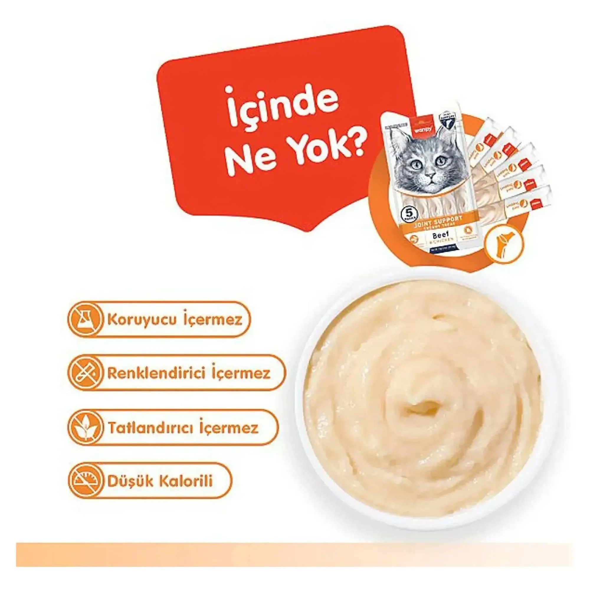 Wanpy Wanpy Bone Support Sığır Eti&Tavuklu Kedi Ödülü 5x14 G — Ödül Maması — Görsel 3