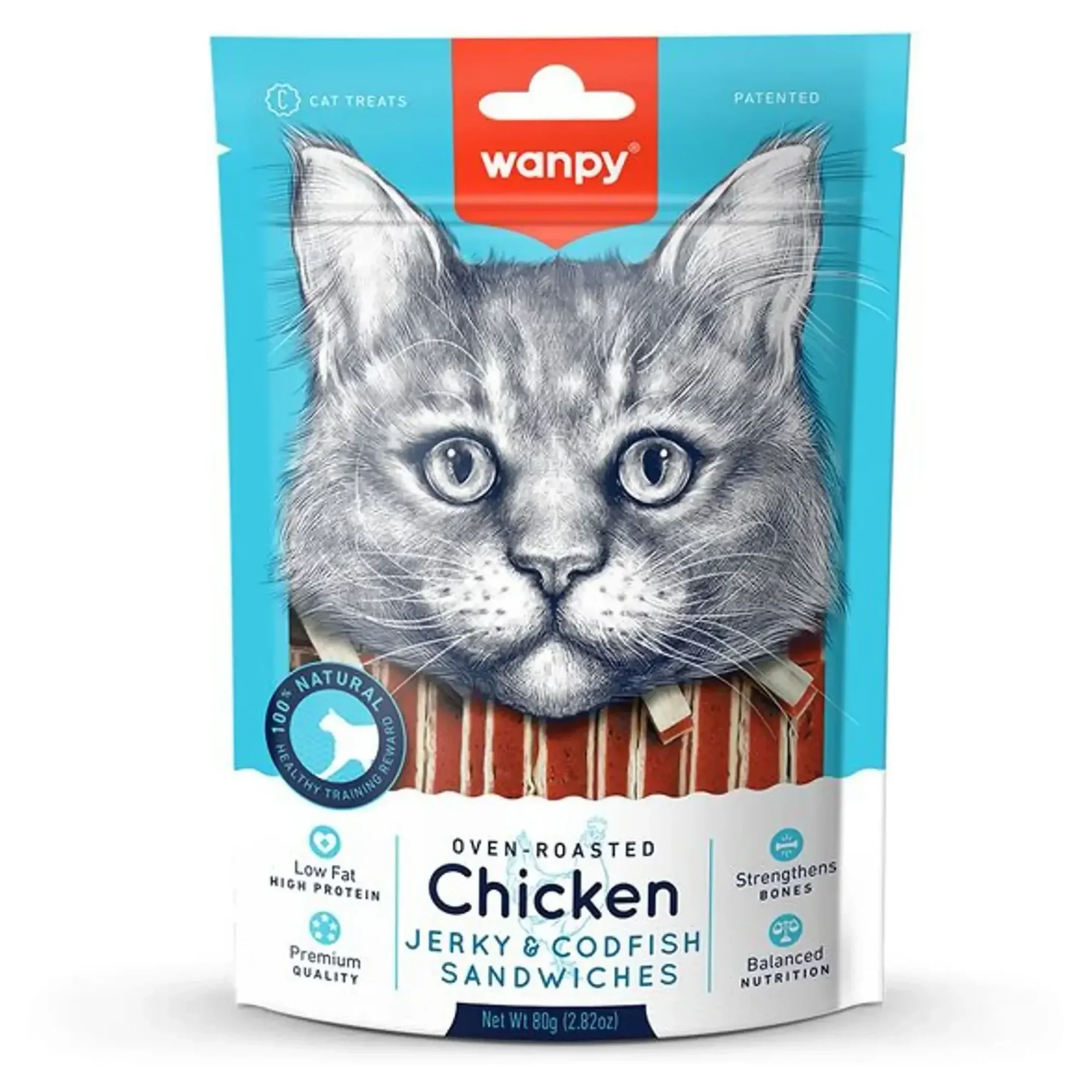 Wanpy Wanpy Tavuklu&Morina Balıklı Kedi Ödülü 80 G