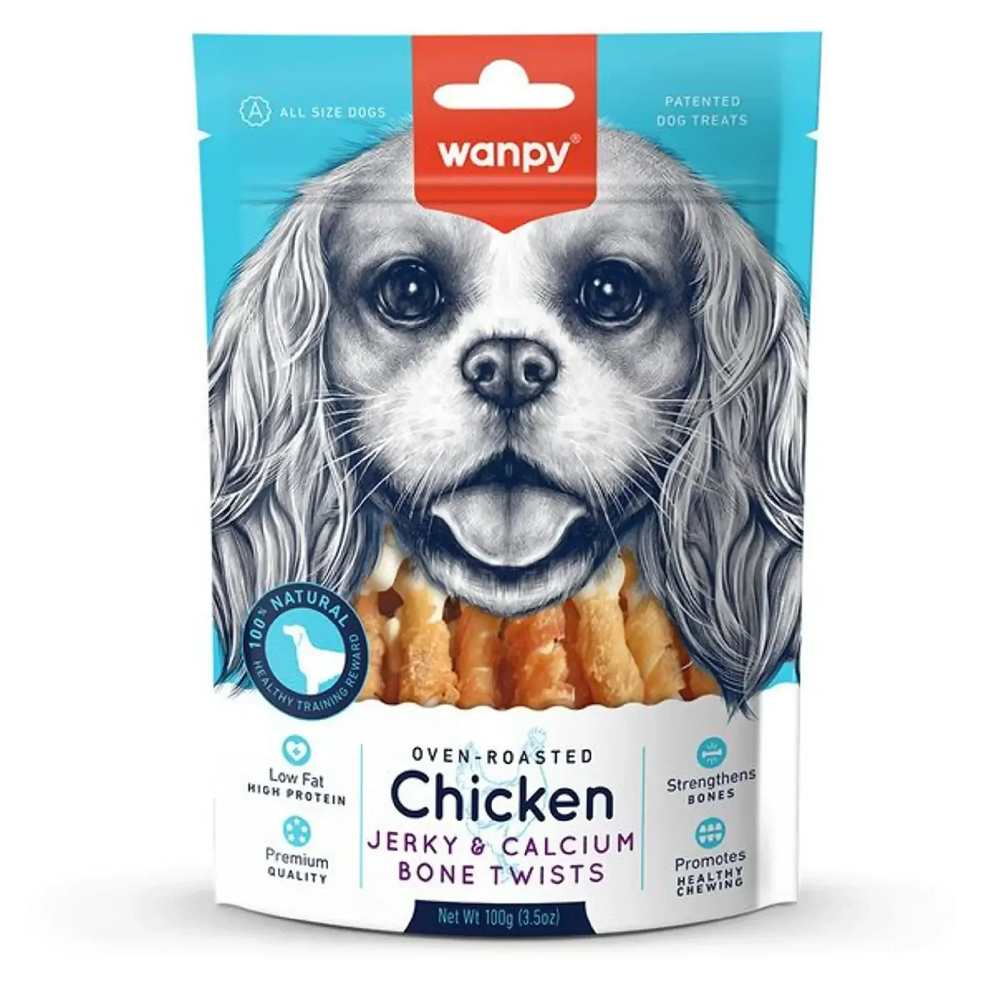 Wanpy Wanpy Kalsiyumlu Gerçek Tavuk Sargı Köpek Ödülü 100 G