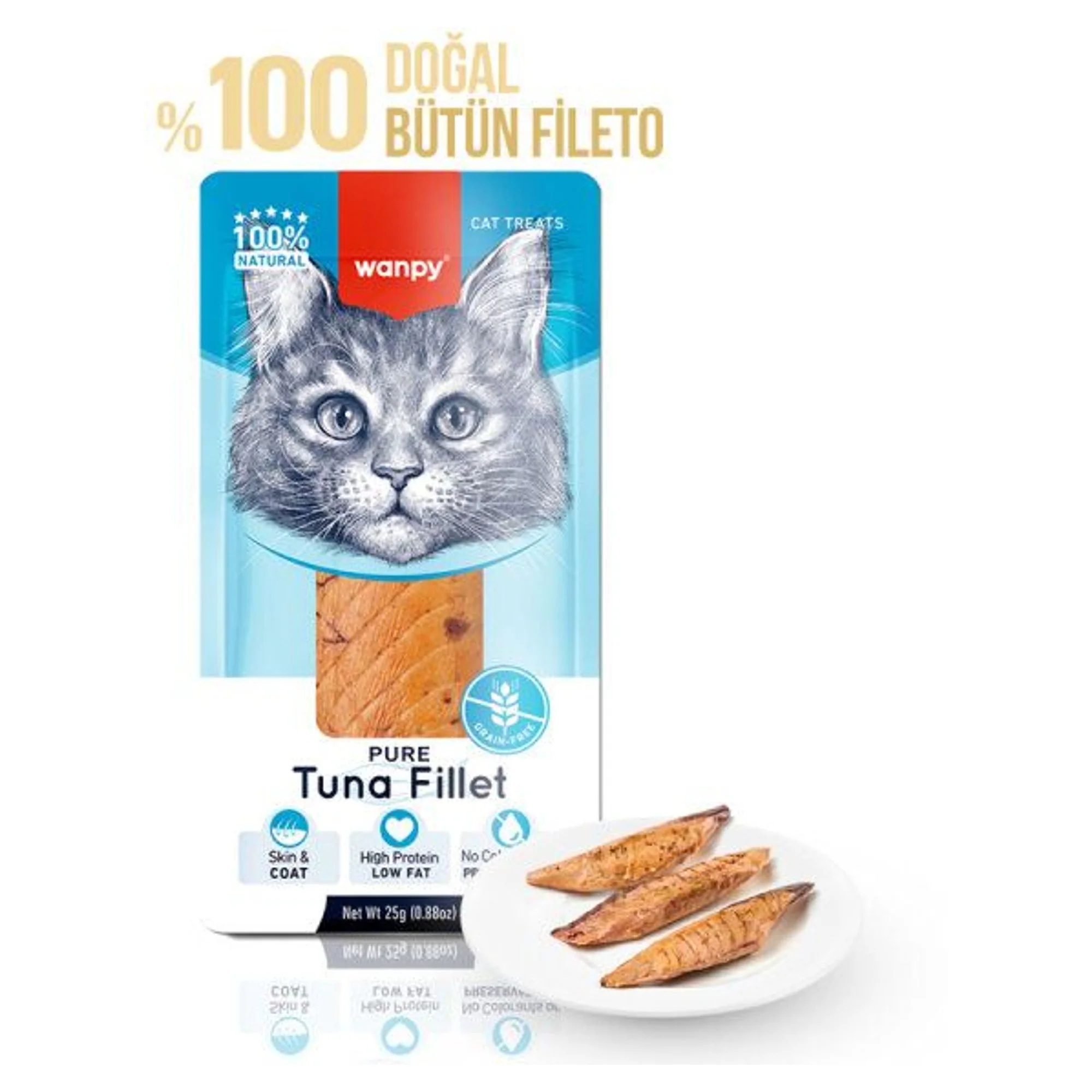 Wanpy Ton Balığı Fileto Kedi Ödülü 25G