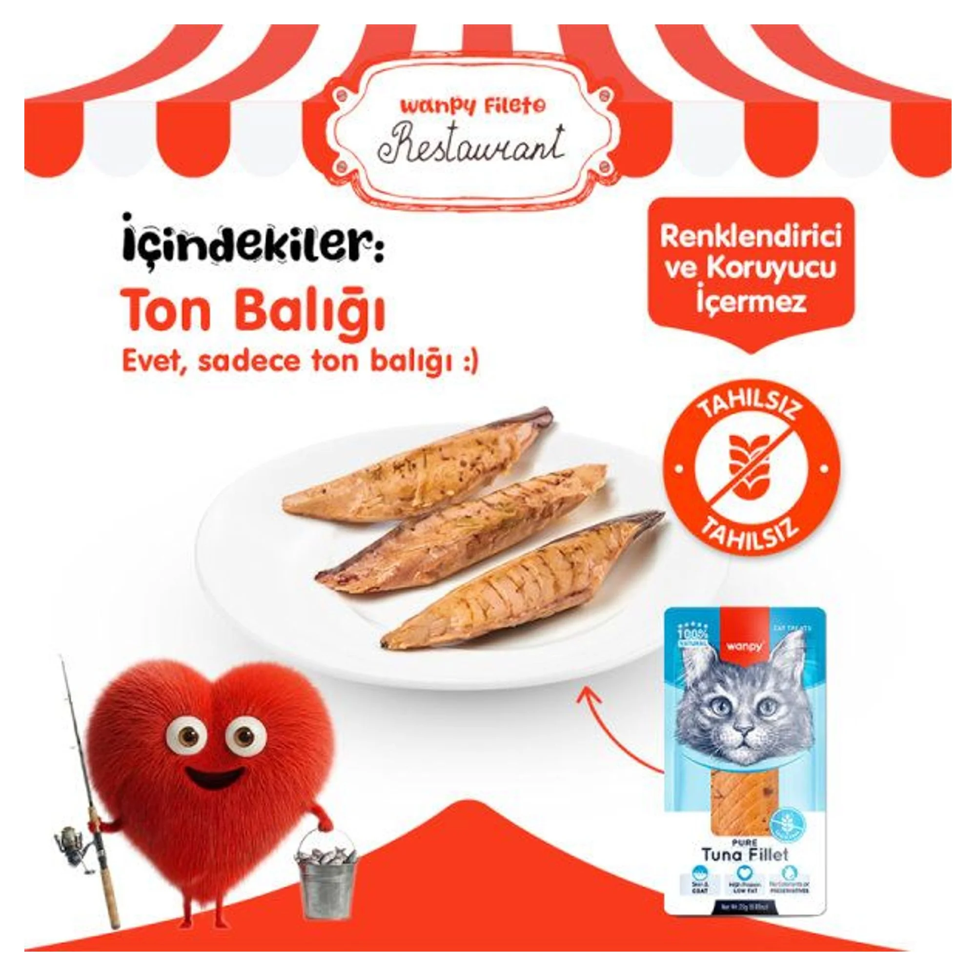 Wanpy Ton Balığı Fileto Kedi Ödülü 25G — Ödül Maması, 30 g — Görsel 2