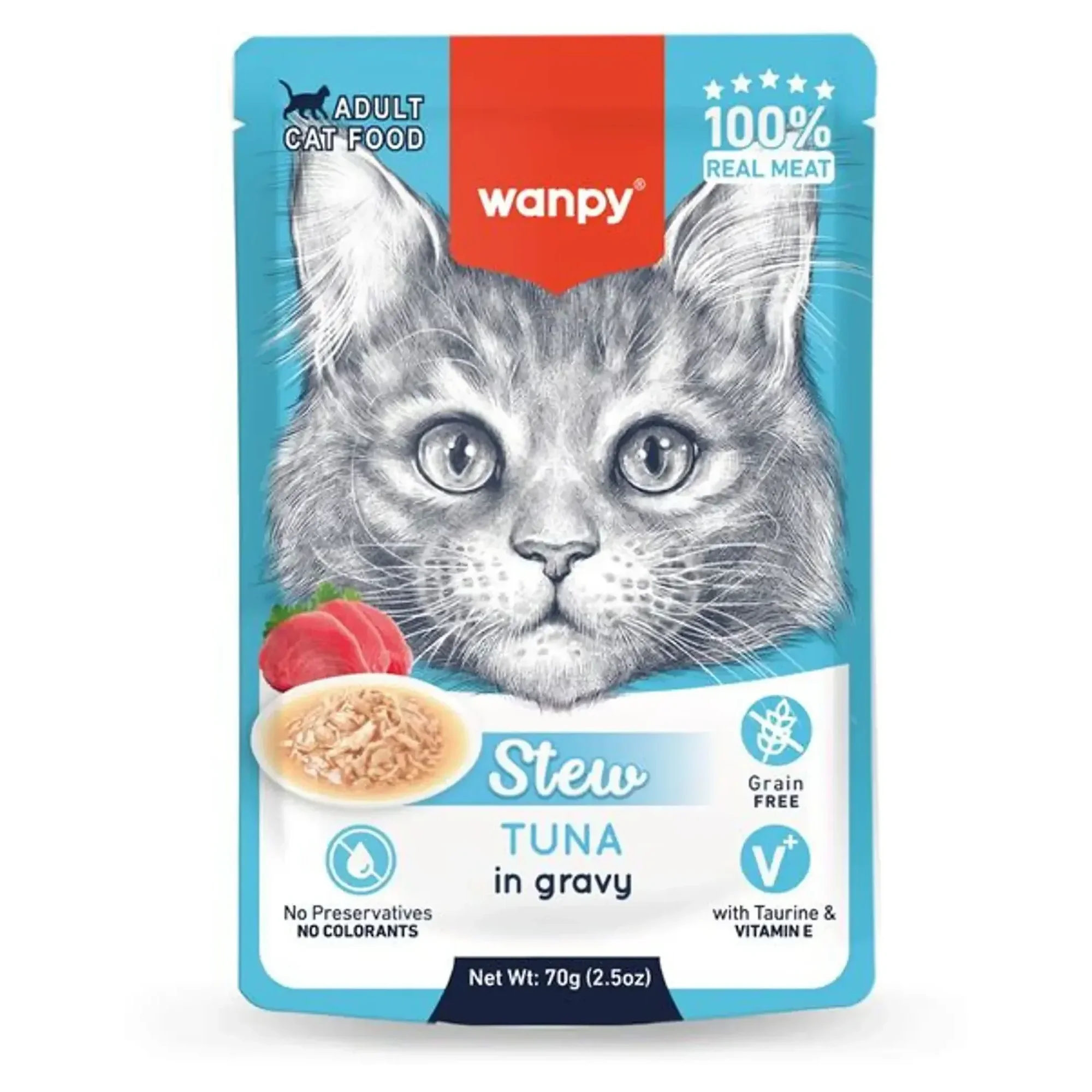 Wanpy Wanpy Pouch Ton Balıklı Yaş Yetişkin Kedi Maması 70 G
