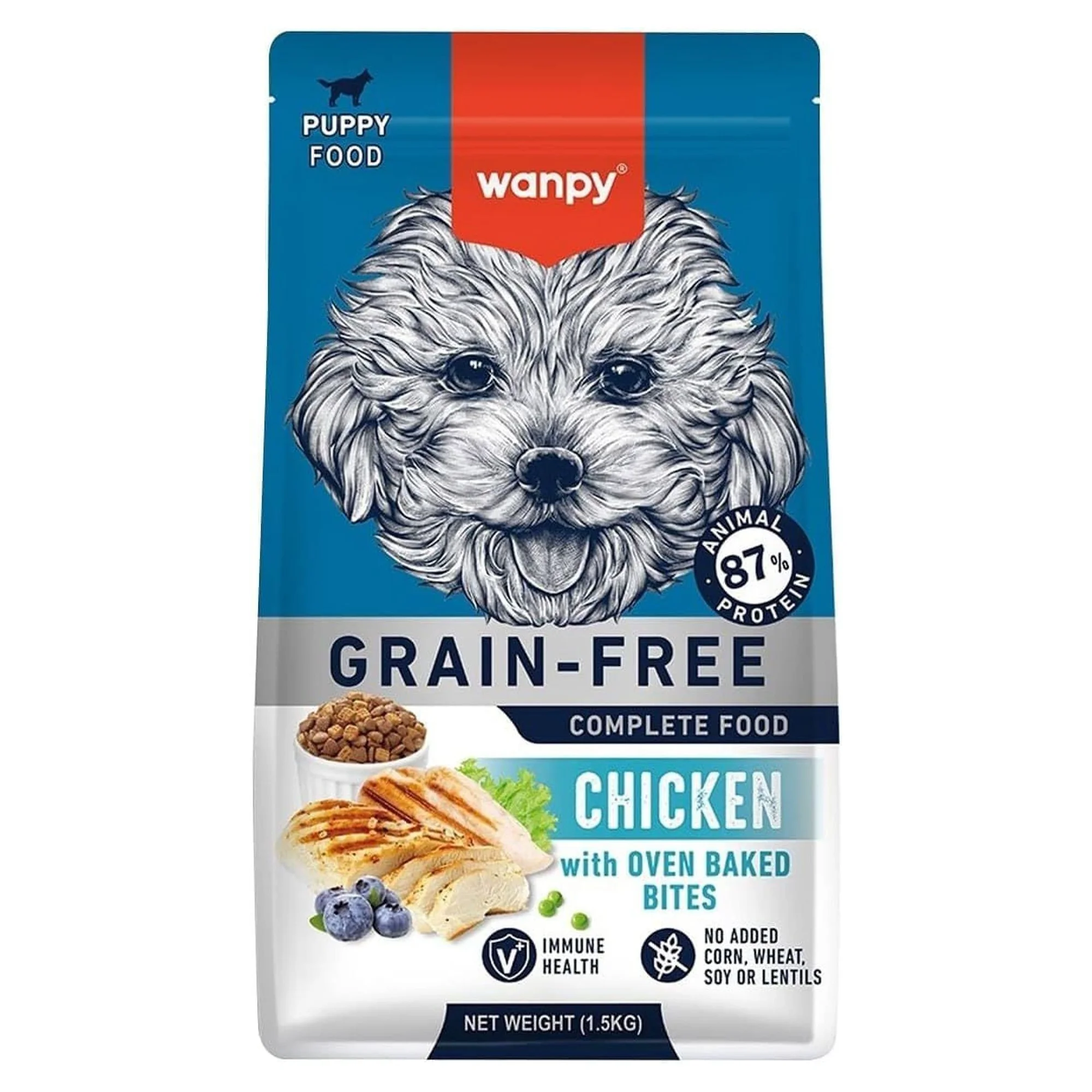 Wanpy Tahılsız Tavuklu Yavru Köpek Maması 1.5 KG