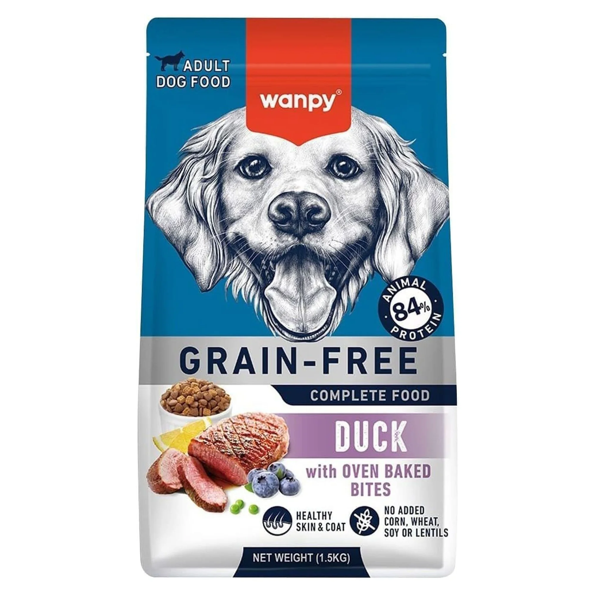 Wanpy Tahılsız Ördekli Yetişkin Köpek Maması 1.5 KG