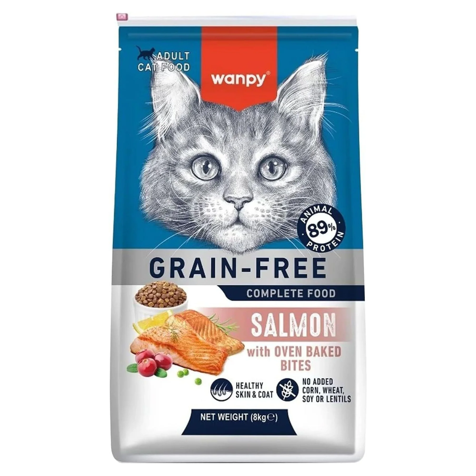 Wanpy Tahılsız Somonlu Yetişkin Kedi Maması 8 kg