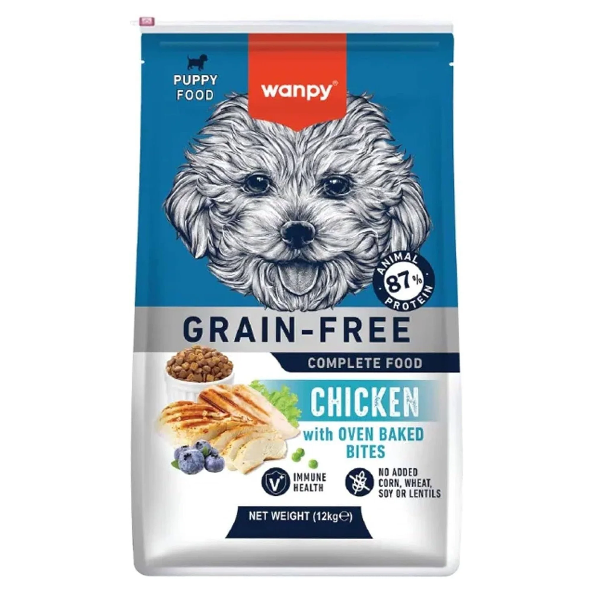 Wanpy Tahılsız Tavuklu Yavru Köpek Maması 12 KG