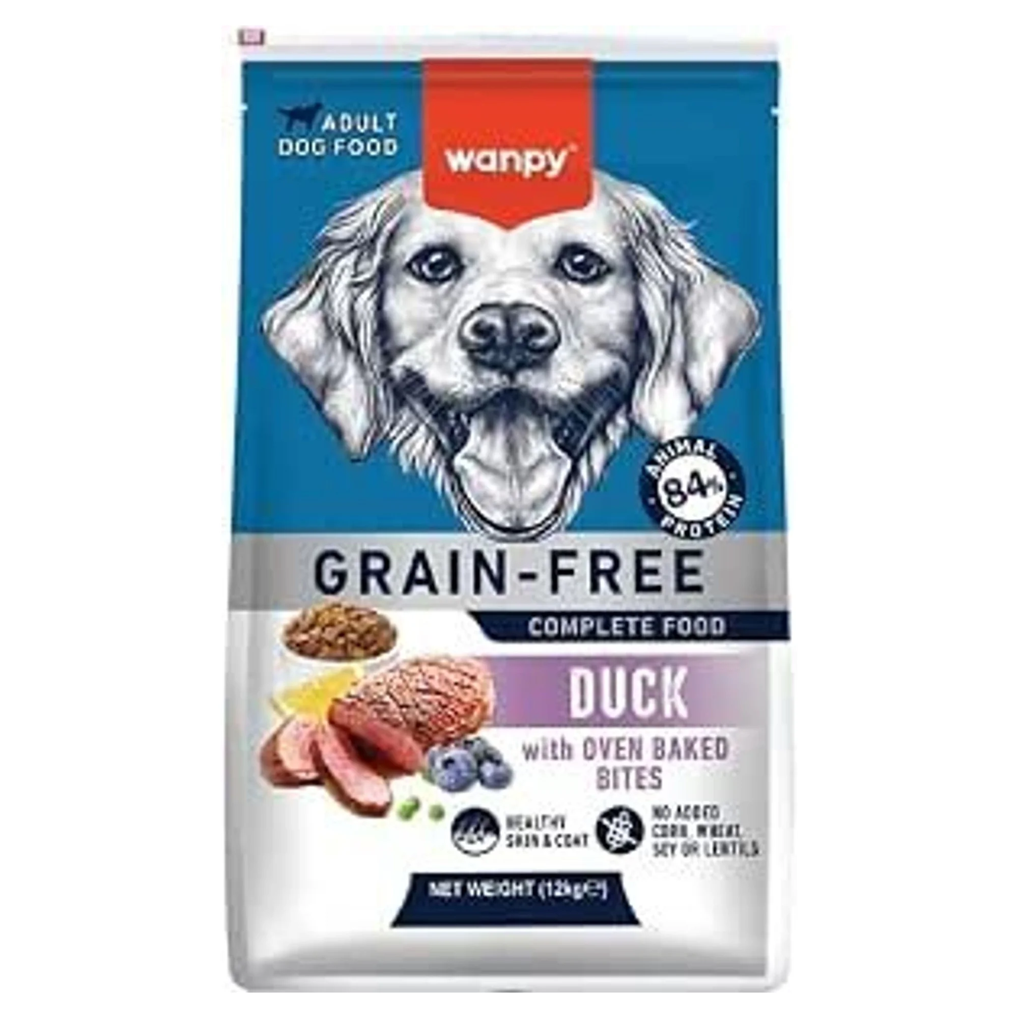 Wanpy Tahılsız Ördekli Yetişkin Köpek Maması 12 KG