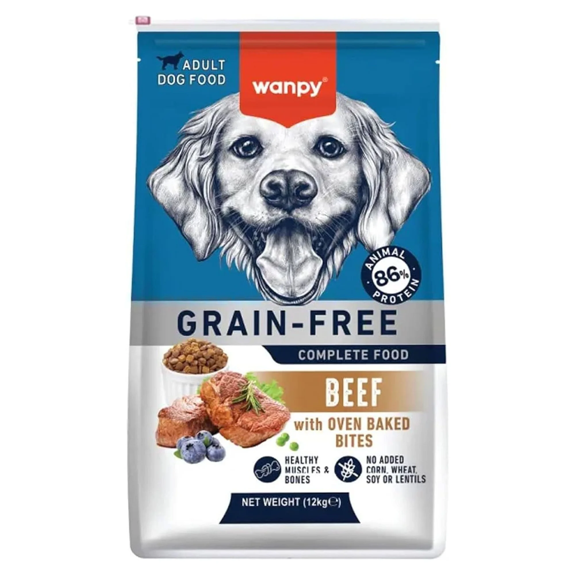 Wanpy Tahılsız Sığır Etli Yetişkin Köpek Maması 12 KG