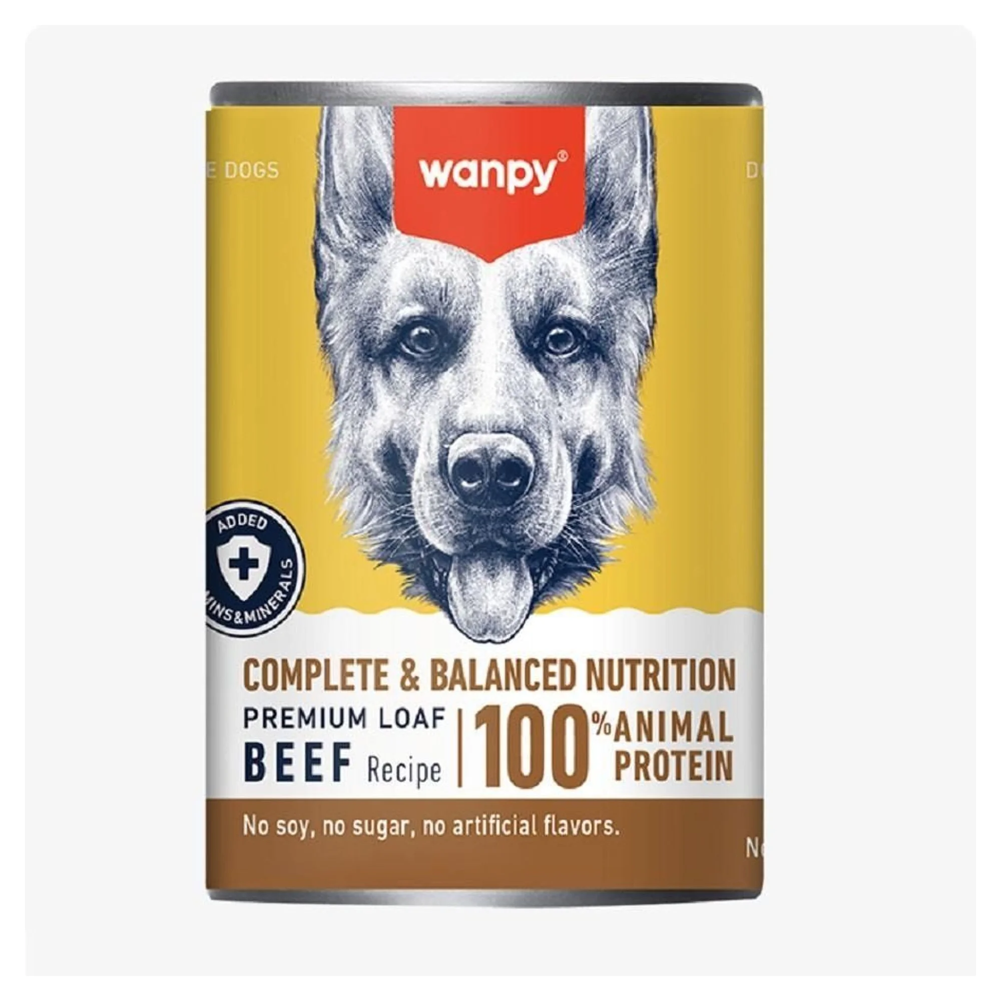 Wanpy Tahılsız %100 Gerçek Et Biftekli Köpek Konservesi 375 G