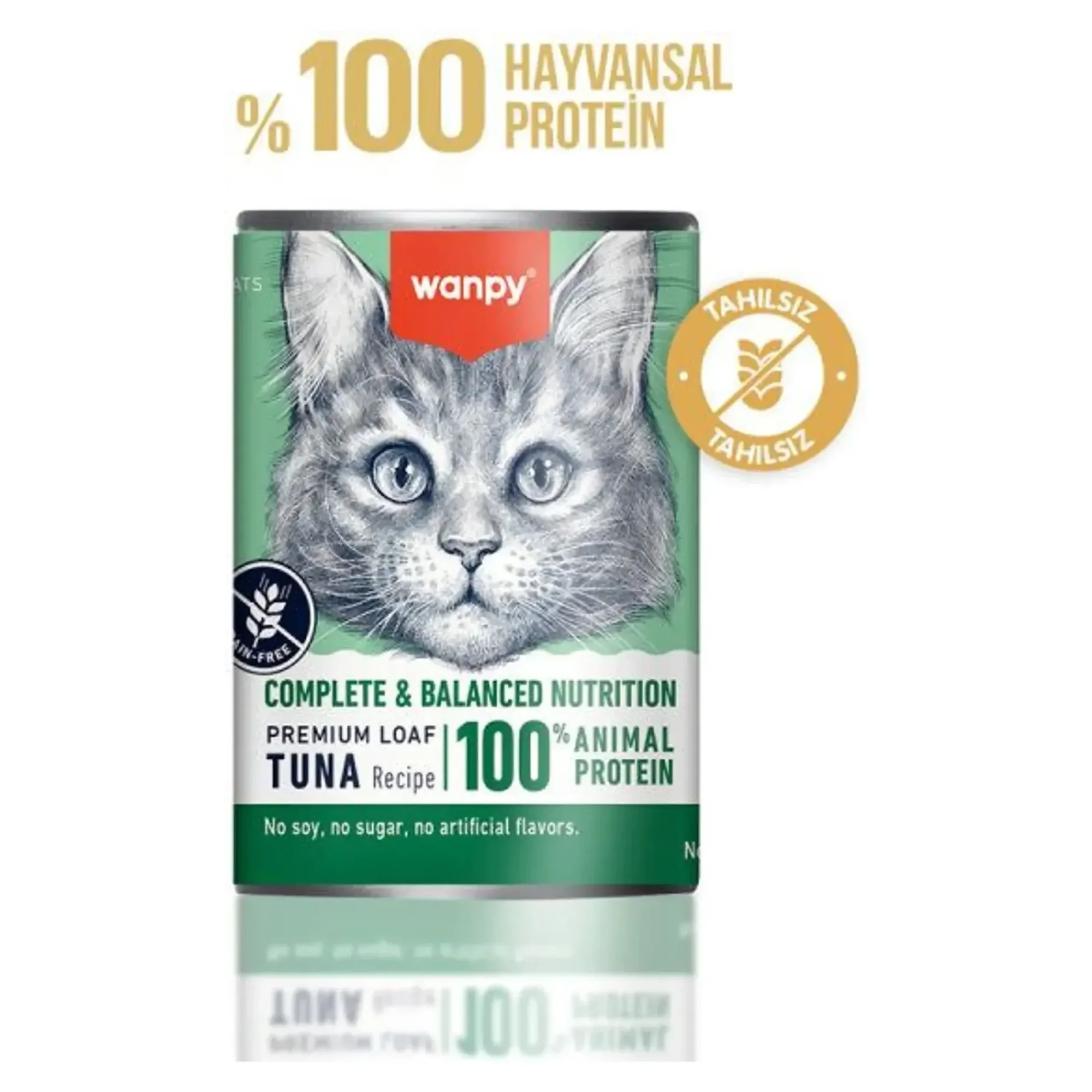Wanpy Wanpy Tahılsız %100 Gerçek Et Ton Balıklı Kedi Konservesi 375 G