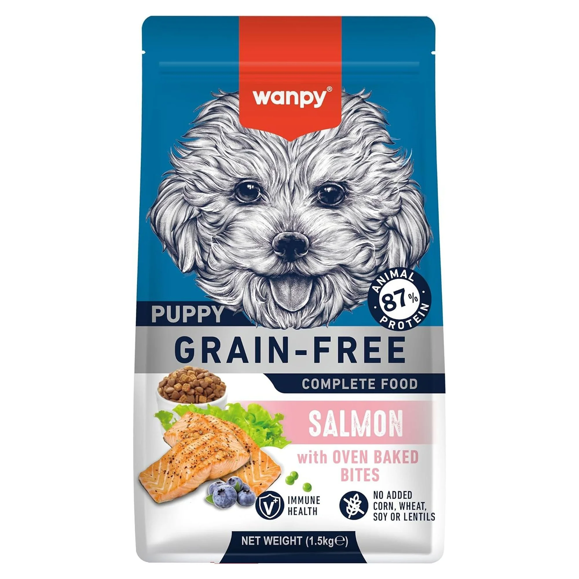 Wanpy Tahılsız Somonlu Yavru Köpek Maması 1.5 KG