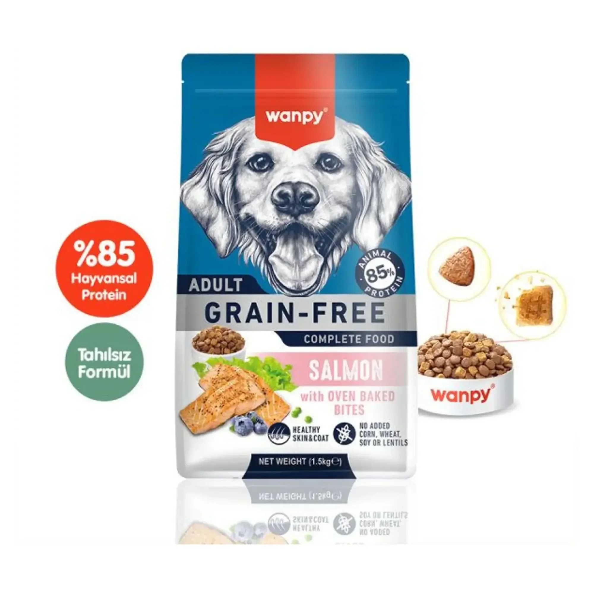 Wanpy Wanpy Tahılsız Somonlu Yetişkin Köpek Maması 1.5 KG