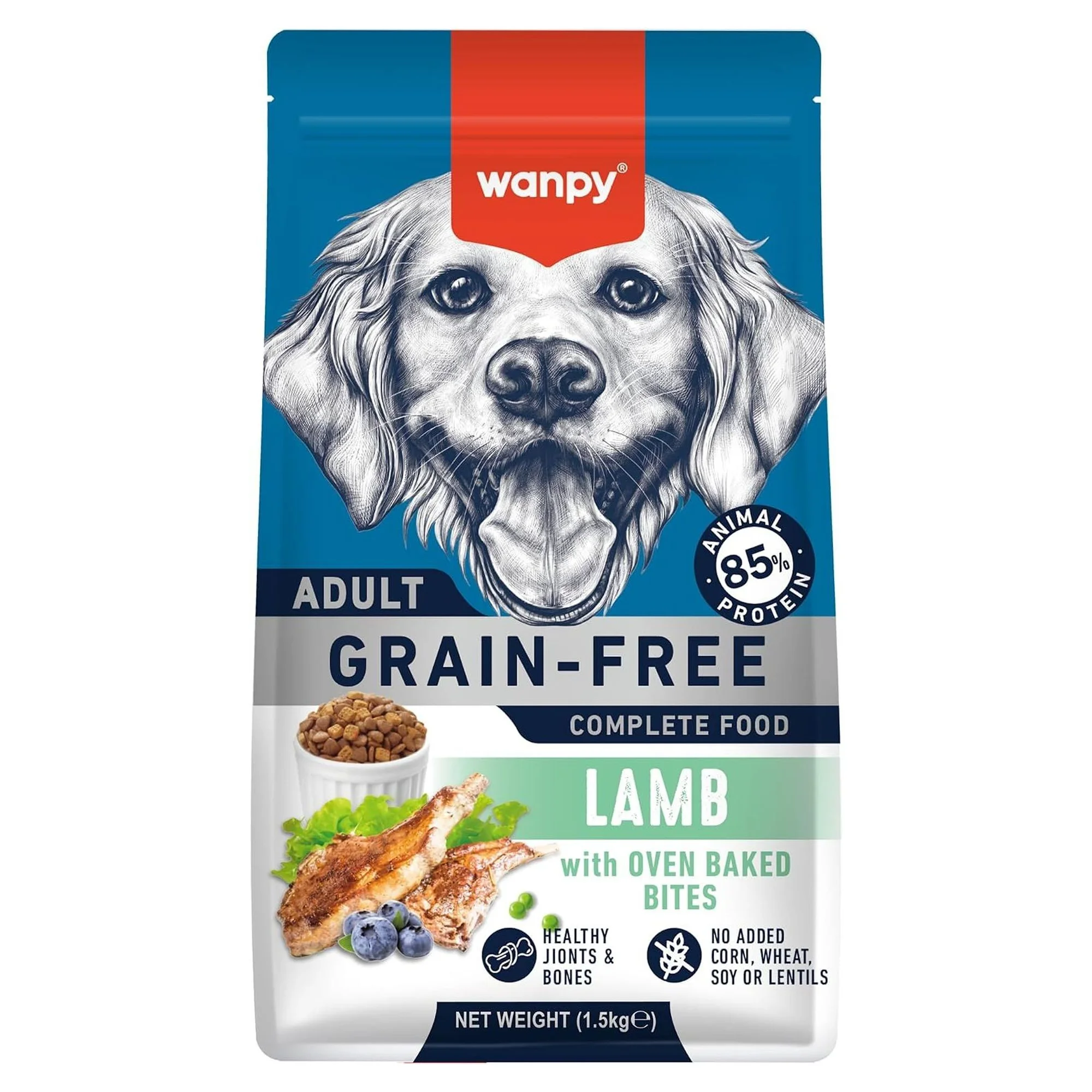 Wanpy Tahılsız Kuzulu Yetişkin Köpek Maması 1.5 KG