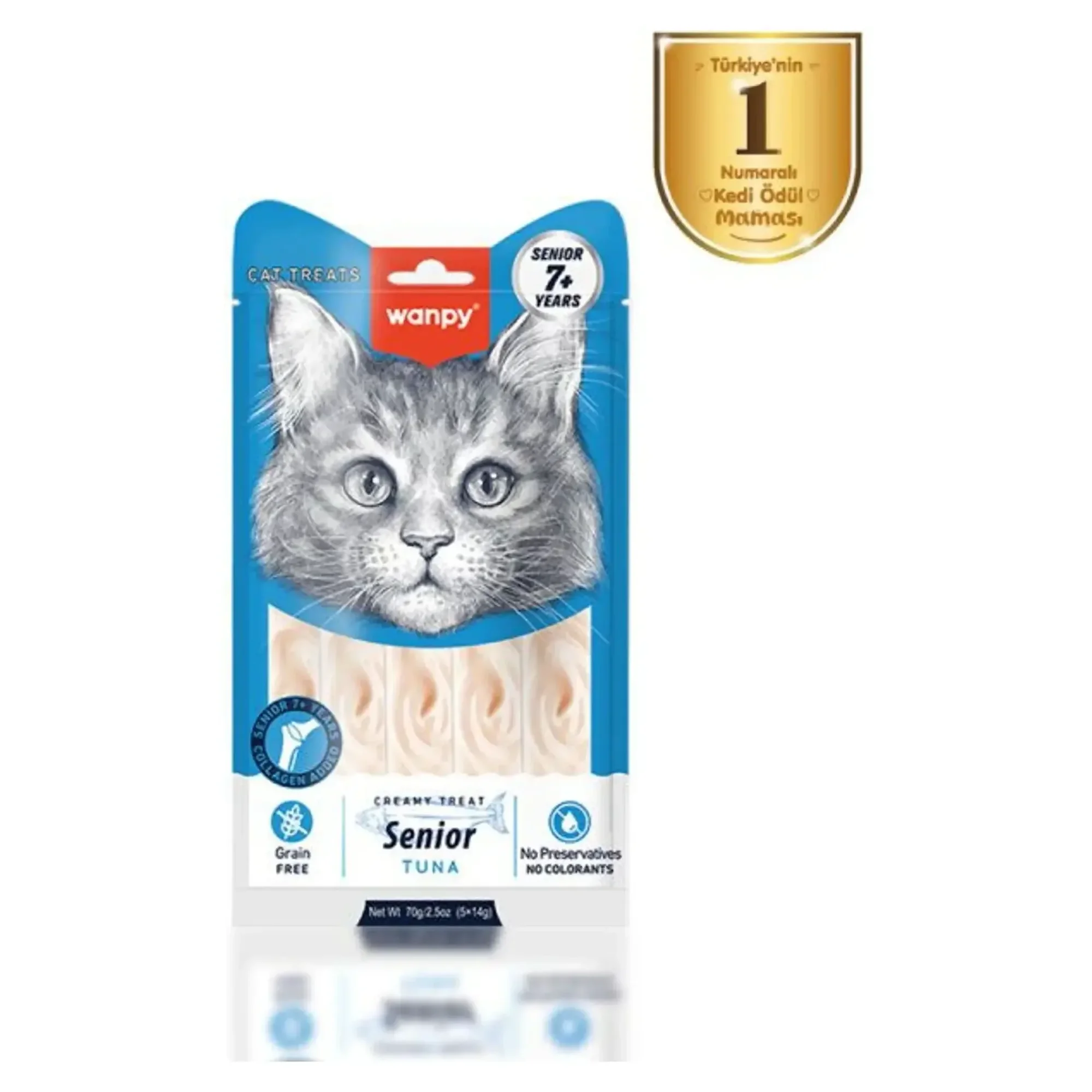 Wanpy Wanpy Ton Balıklı 7+ Yaş Kedi Krema Ödülü 5x14 G