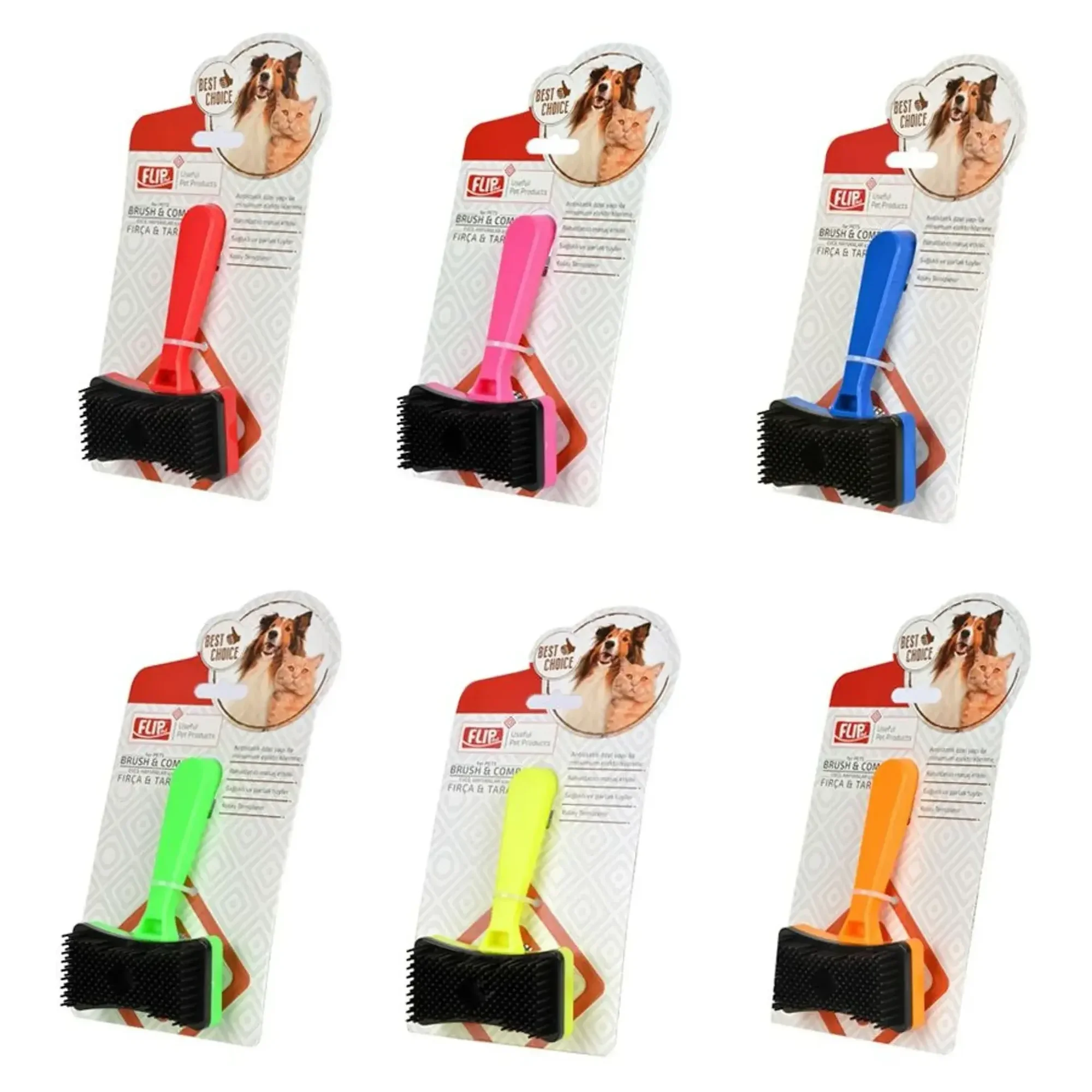 Flip Basmalı Kedi Köpek Tarağı