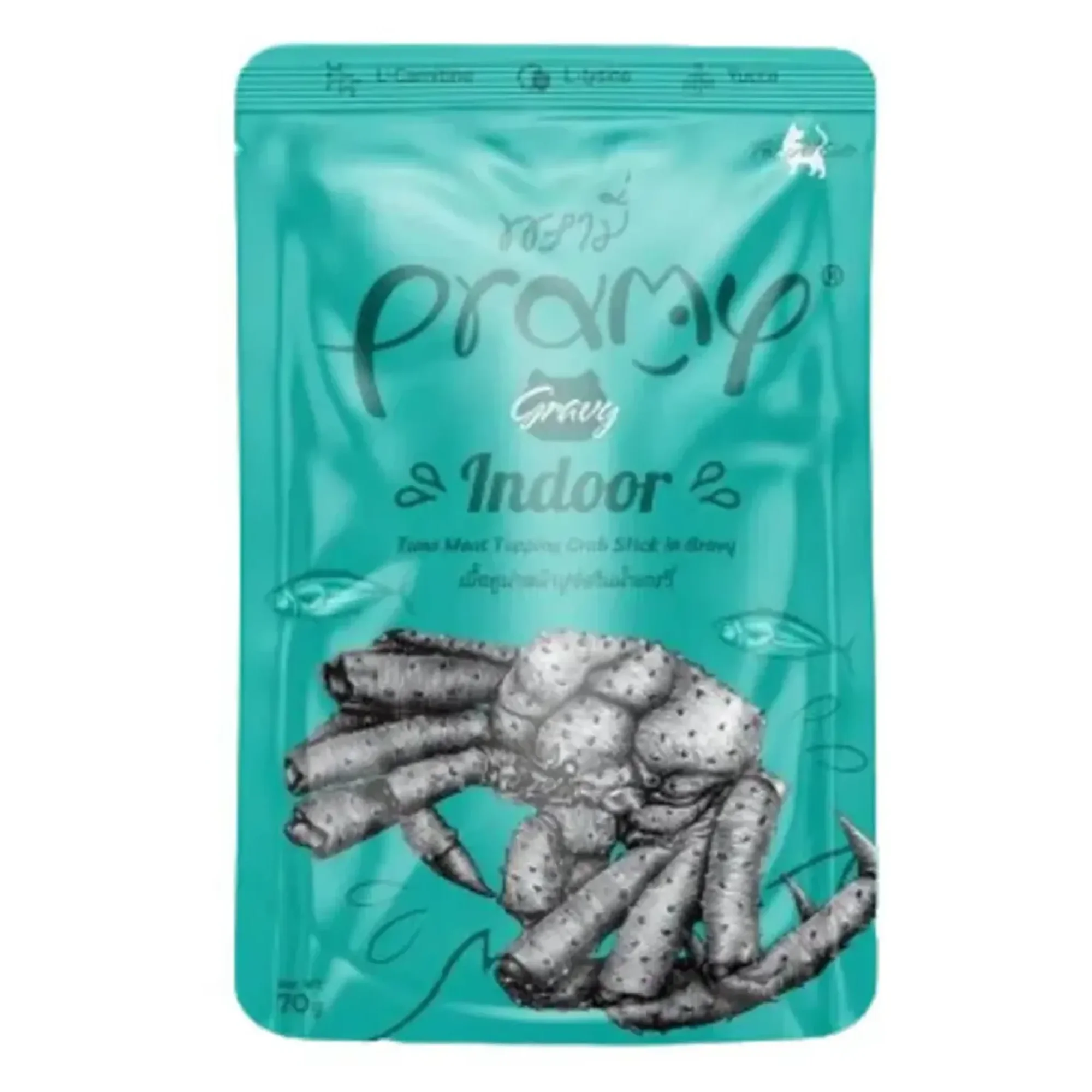 Pramy Sos İçinde Yengeç Çubuklu ve Ton Balıklı Yetişkin Kedi Maması 70 G