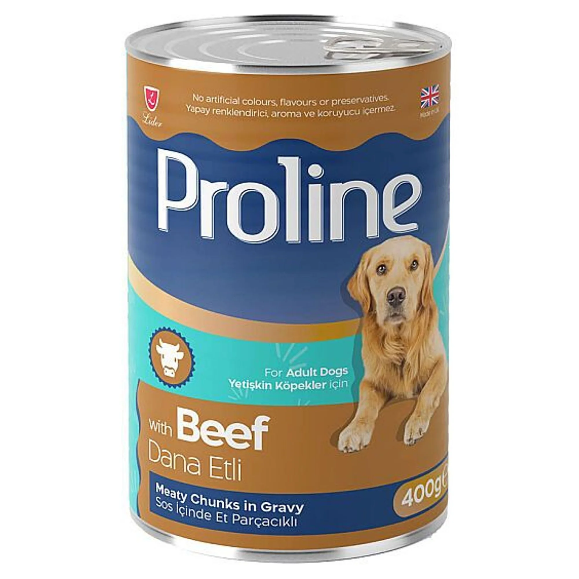 Proline Sos içinde Et Parçacıklı Dana Etli Yetişkin Köpek Maması 400 G