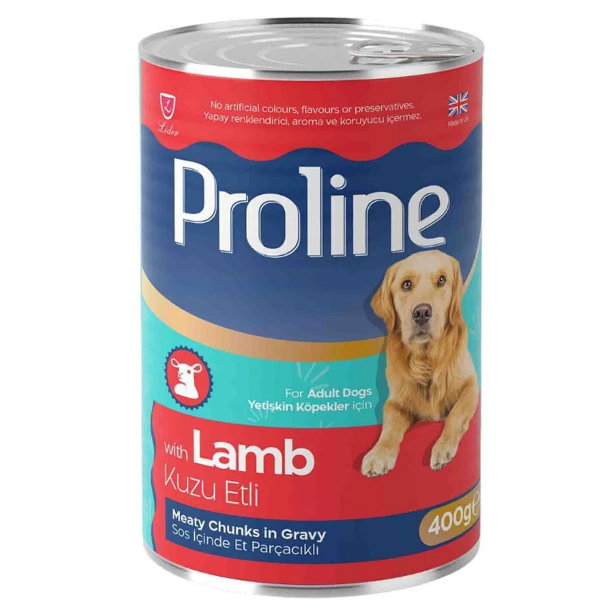 Proline Sos içinde Et Parçacıklı Kuzu Etli Yetişkin Köpek Maması 400 G