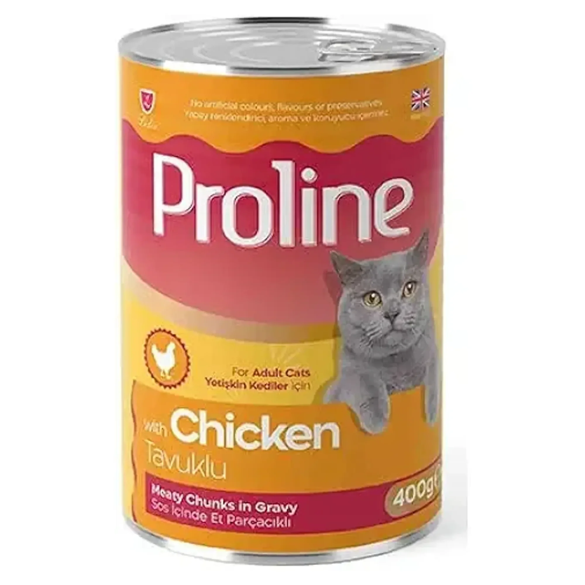 Proline Sos içinde Et Parçacıklı Tavuklu Yetişkin Kedi Maması 400 G