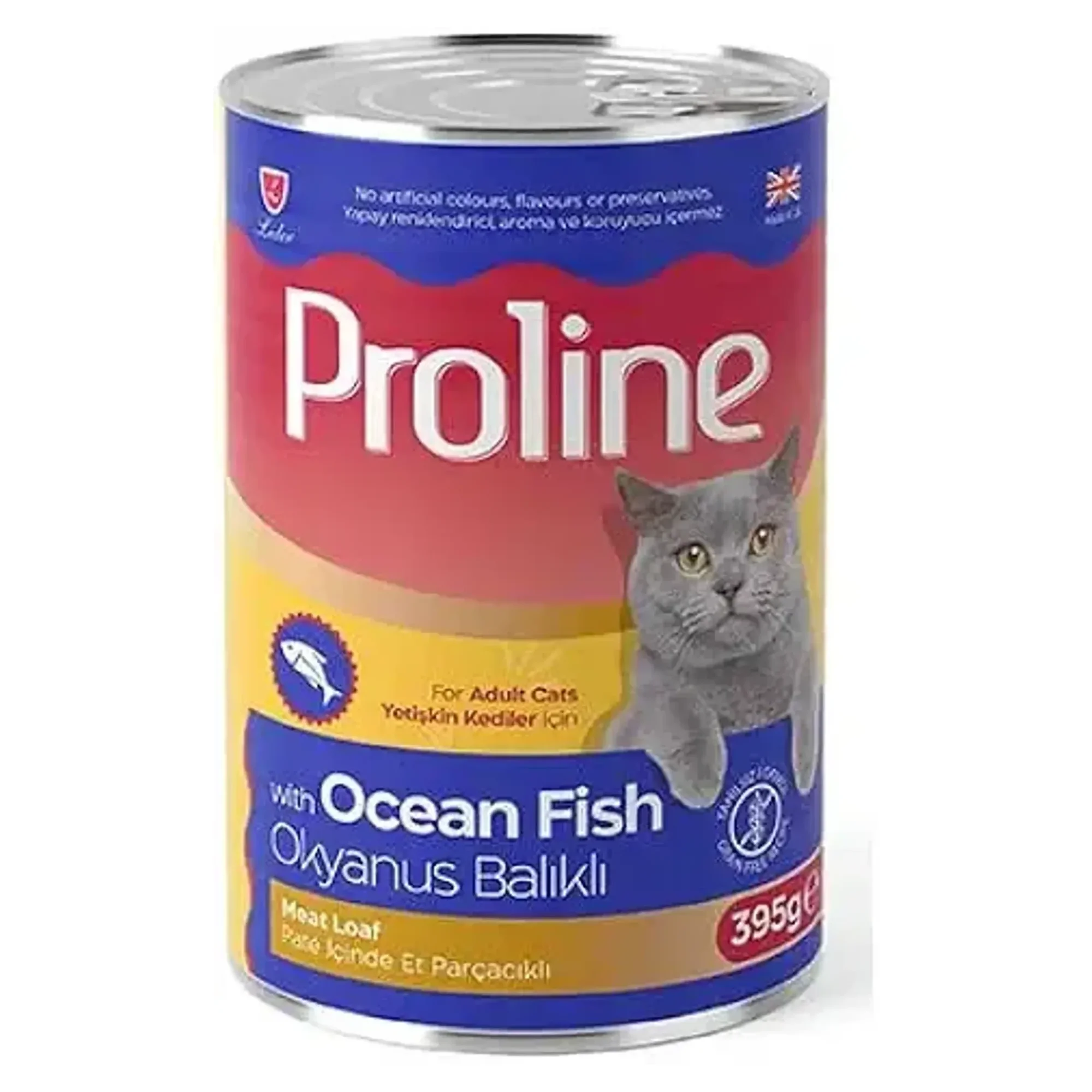 Proline Pate içinde Et Parçacıklı Okyanus Balıklı Yetişkin Kedi Maması 395 G