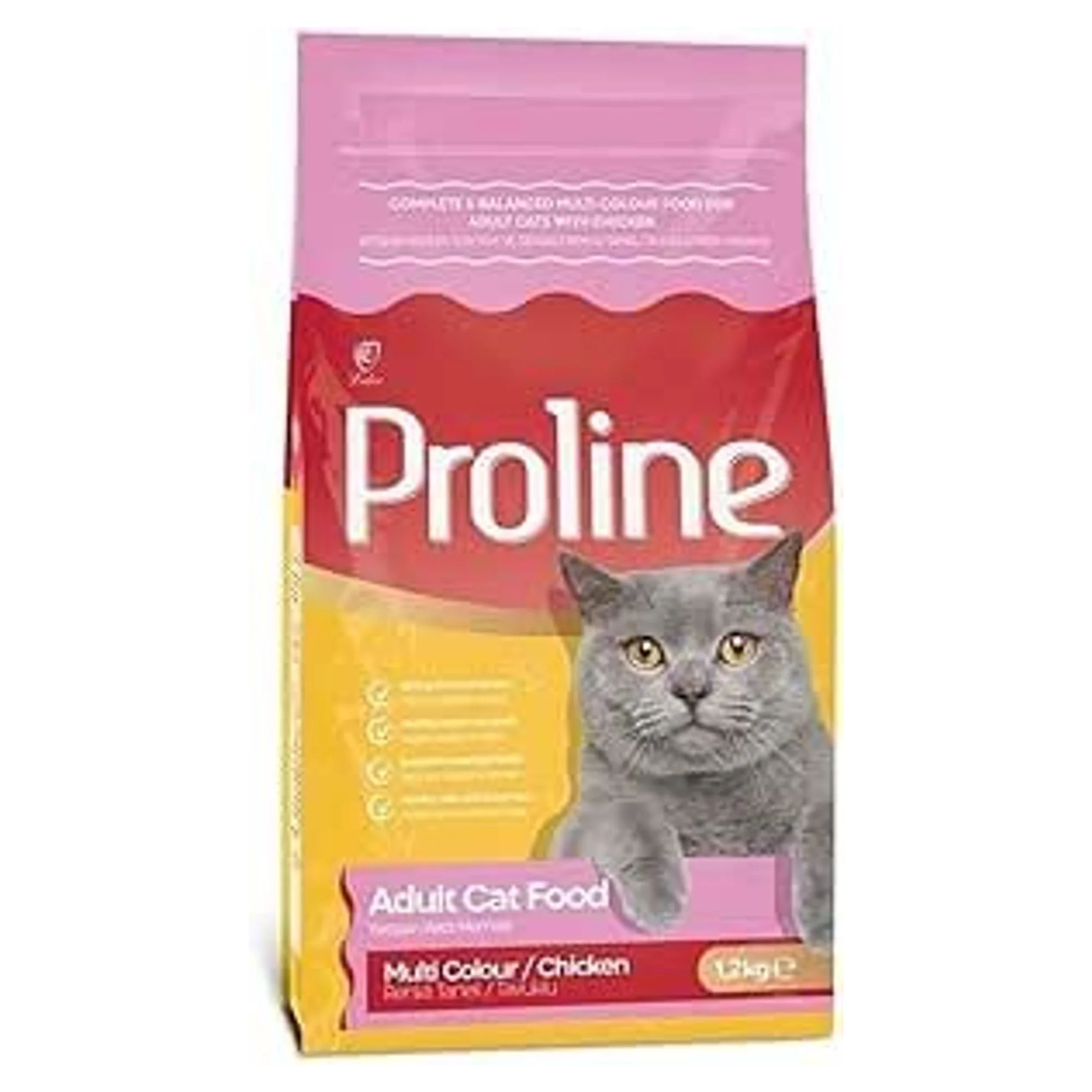 Proline Proline Multicolor Tavuklu Yetişkin Kedi Maması 1.2 KG